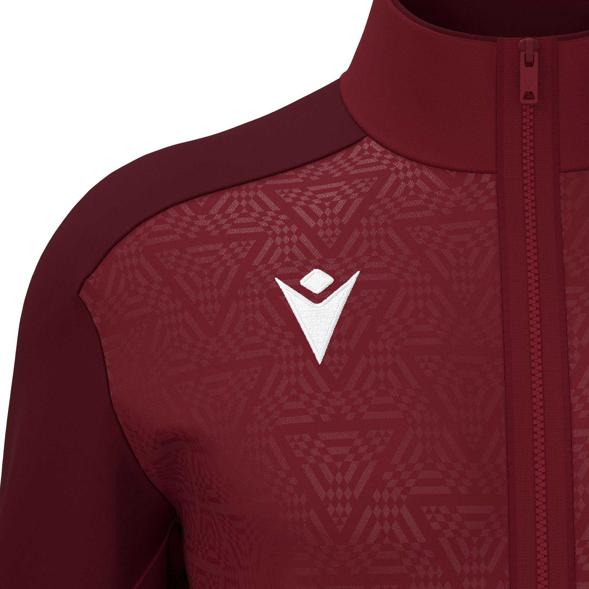 Macron Poseidon Full Zip Top - bordeaux rood, foto 3 van 6