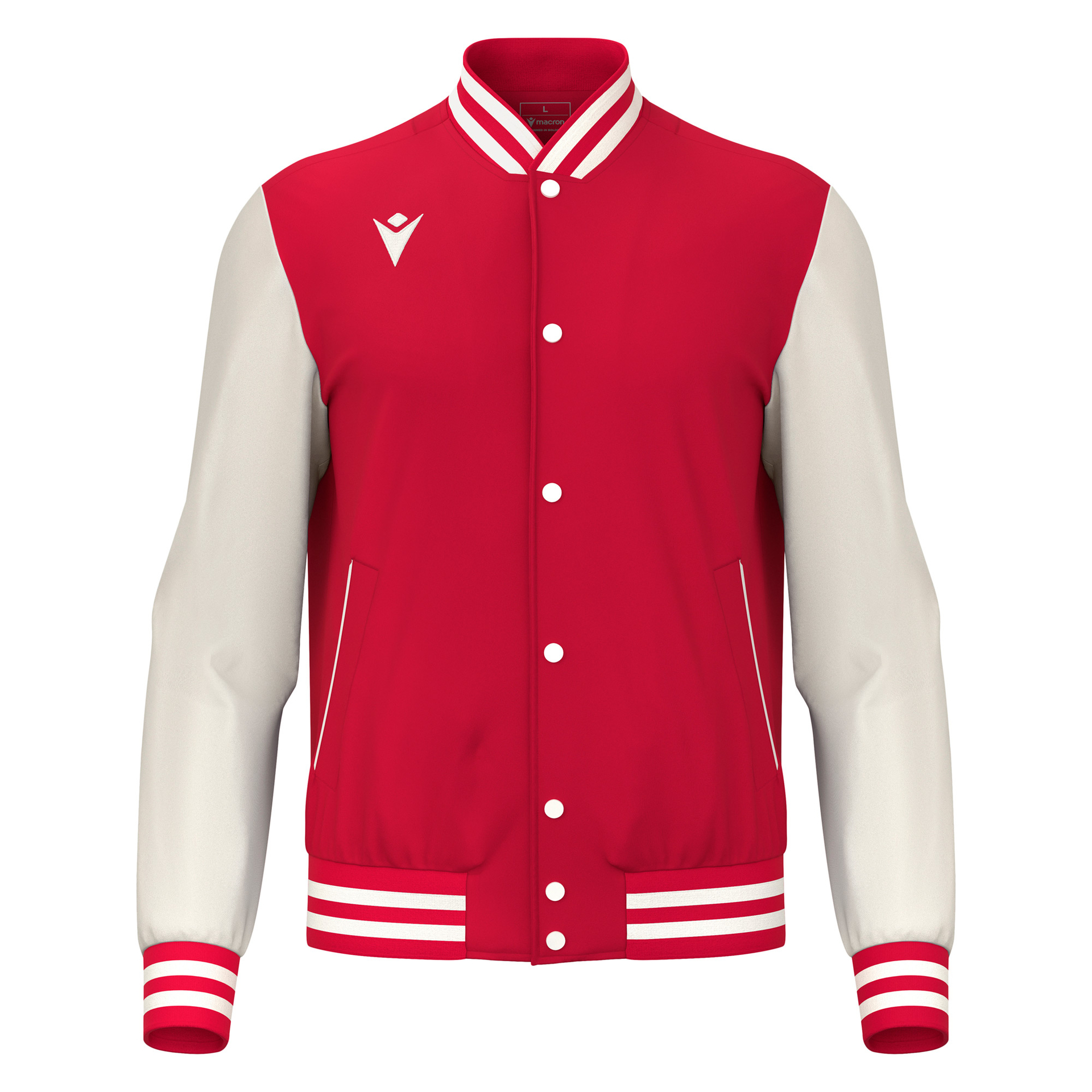 Macron Fiddle College Jacket - rood/wit, foto 2 van 6