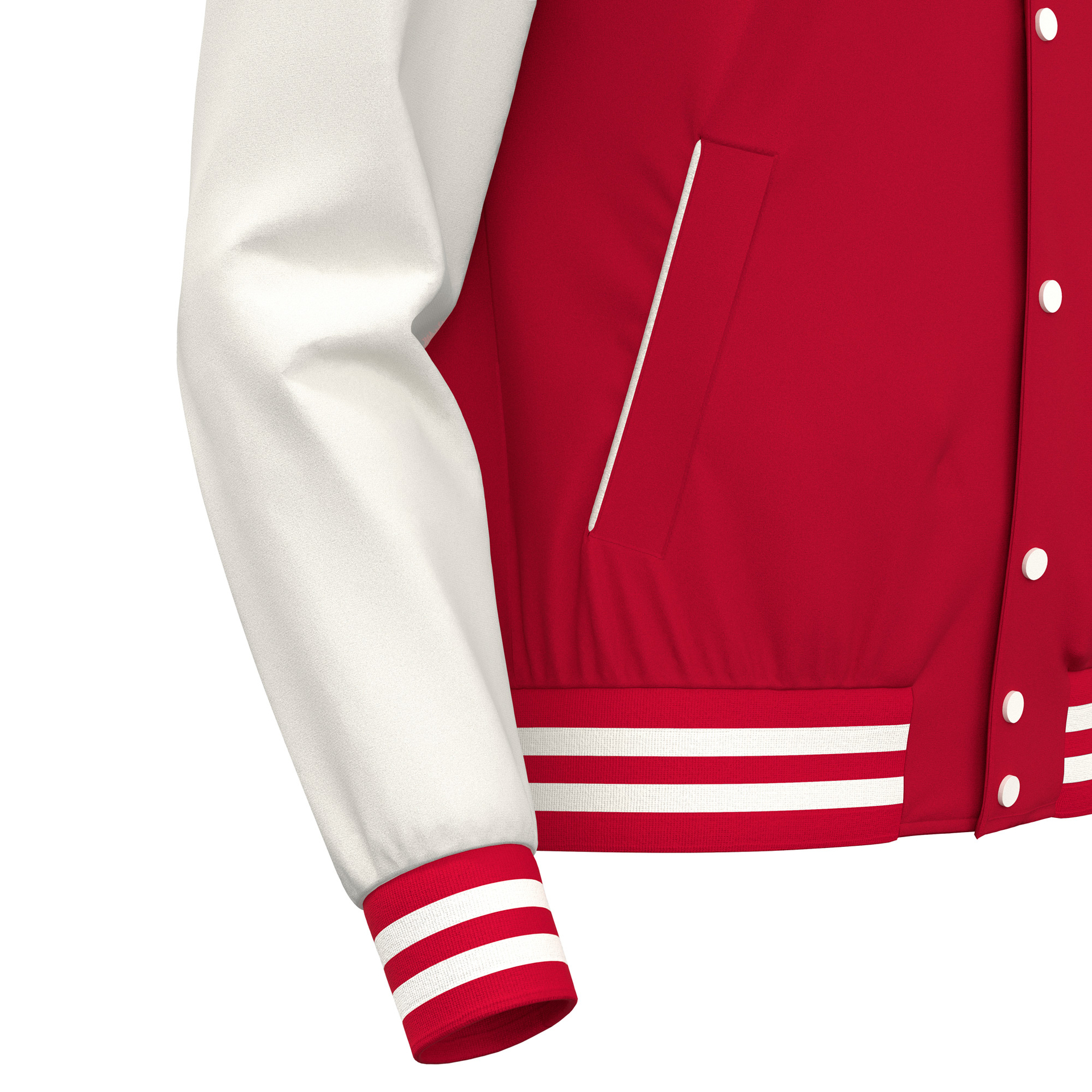 Macron Fiddle College Jacket - rood/wit, foto 4 van 6
