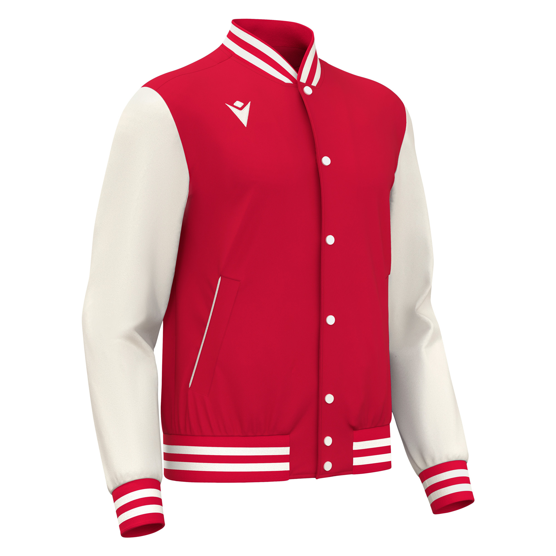 Macron Fiddle College Jacket - rood/wit