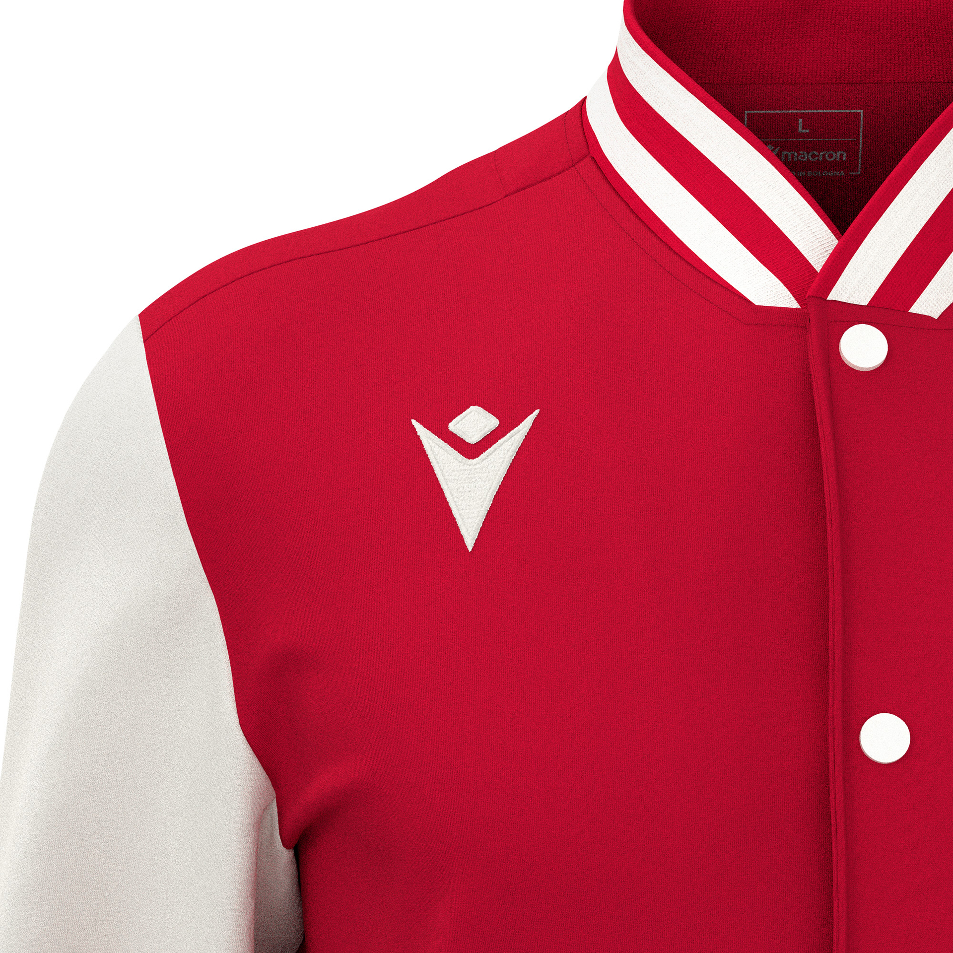 Macron Fiddle College Jacket - rood/wit, foto 3 van 6