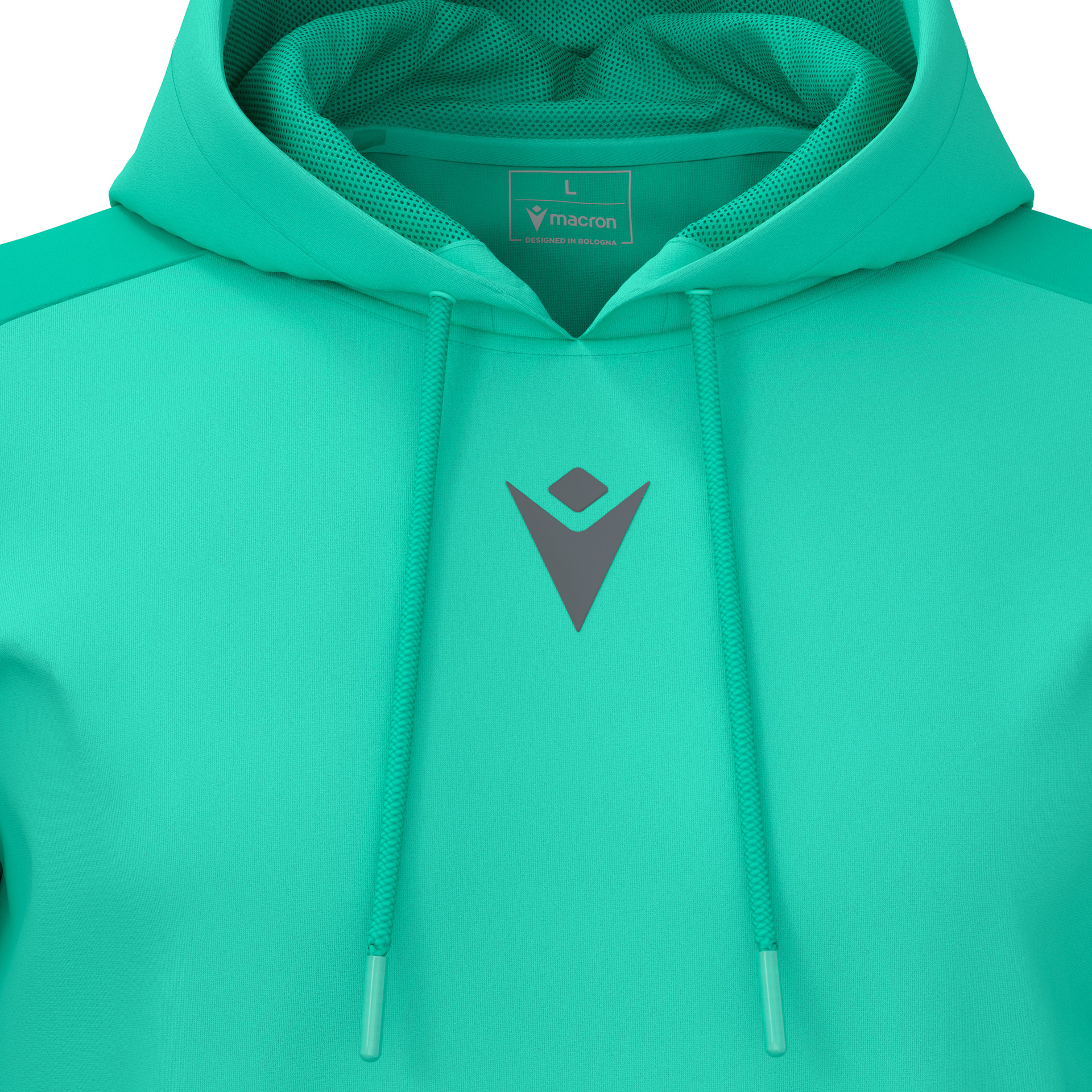 Macron Horn hoodie - neon turquoise, foto 3 van 5
