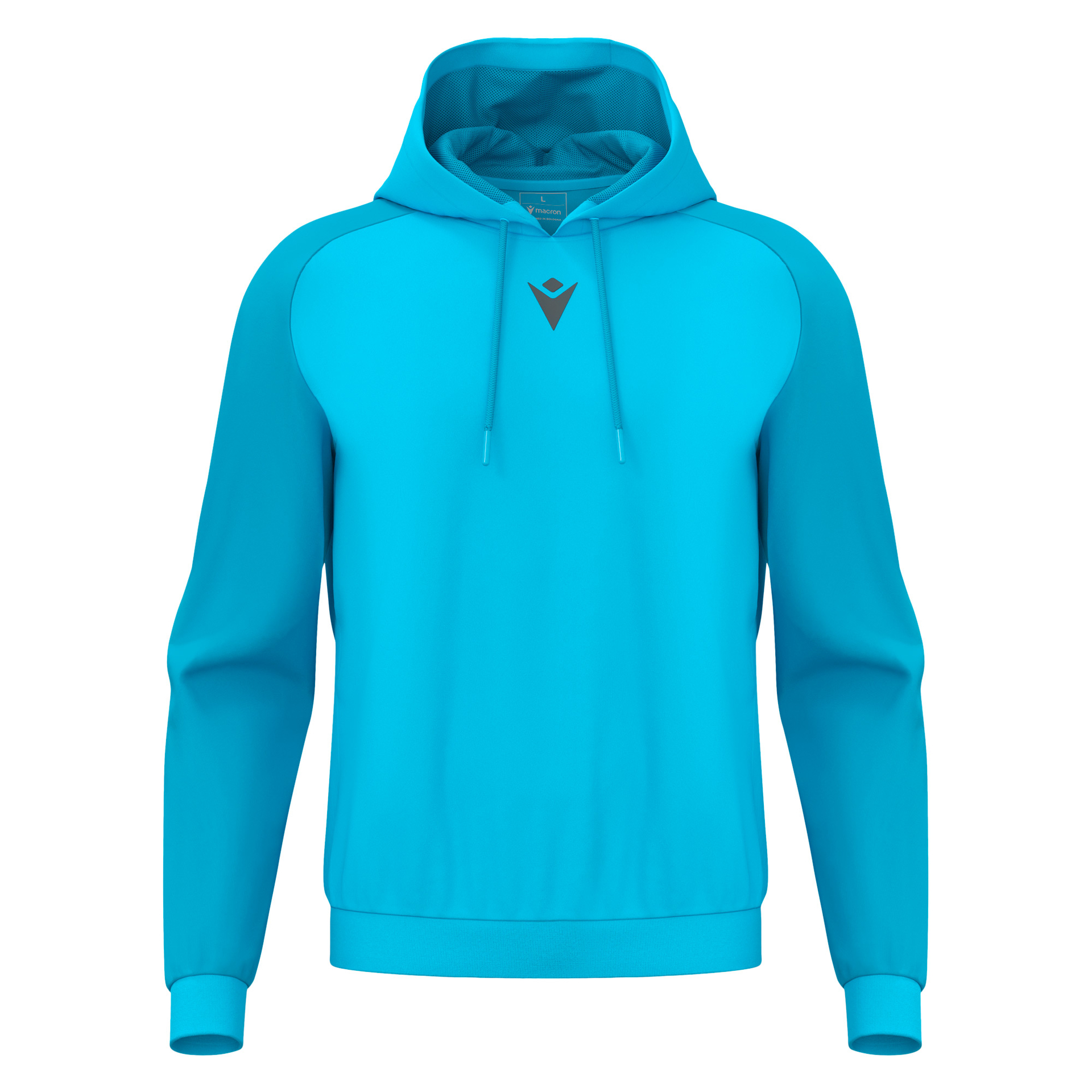Macron Horn hoodie - neon celeste
