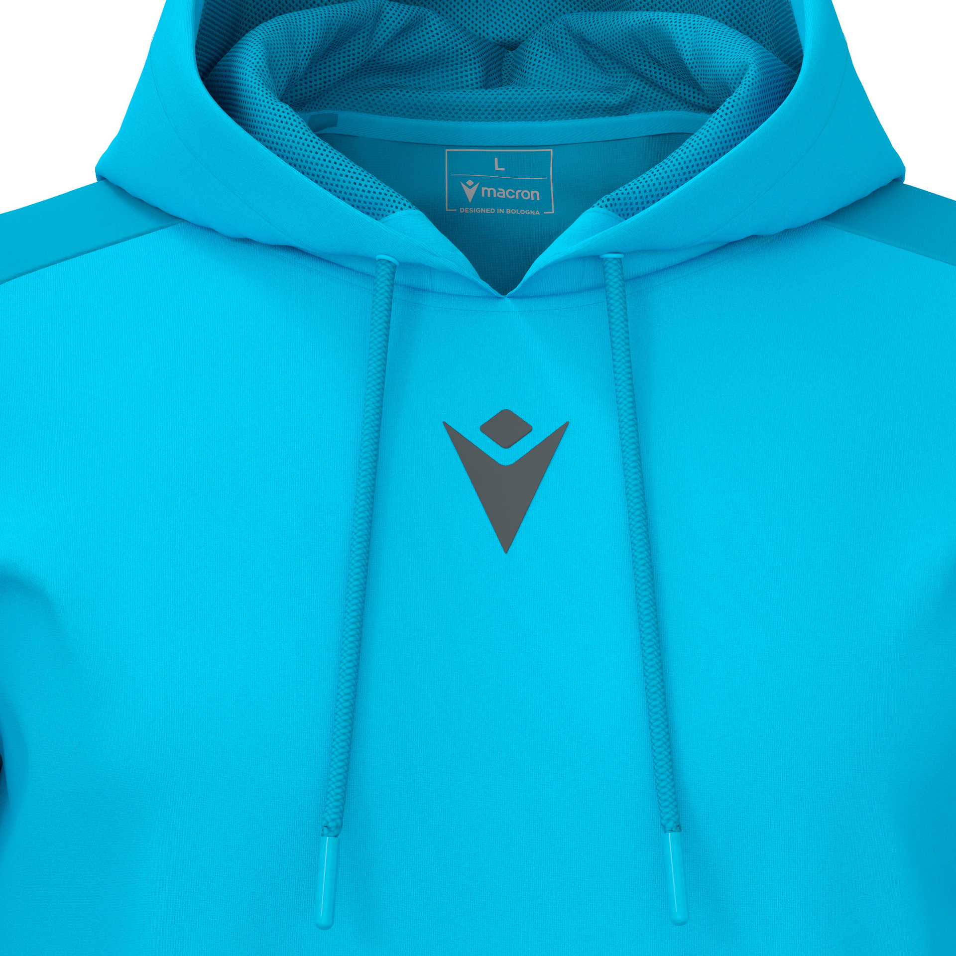 Macron Horn hoodie - neon celeste, foto 3 van 5