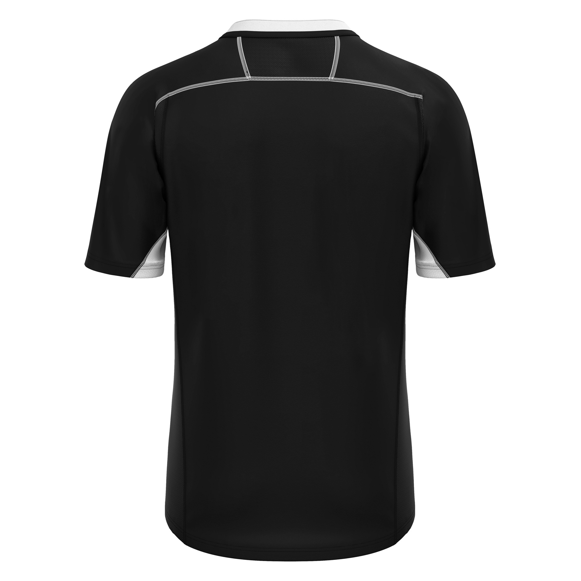 Macron Alabaster rugbyshirt - zwart/wit, foto 5 van 6
