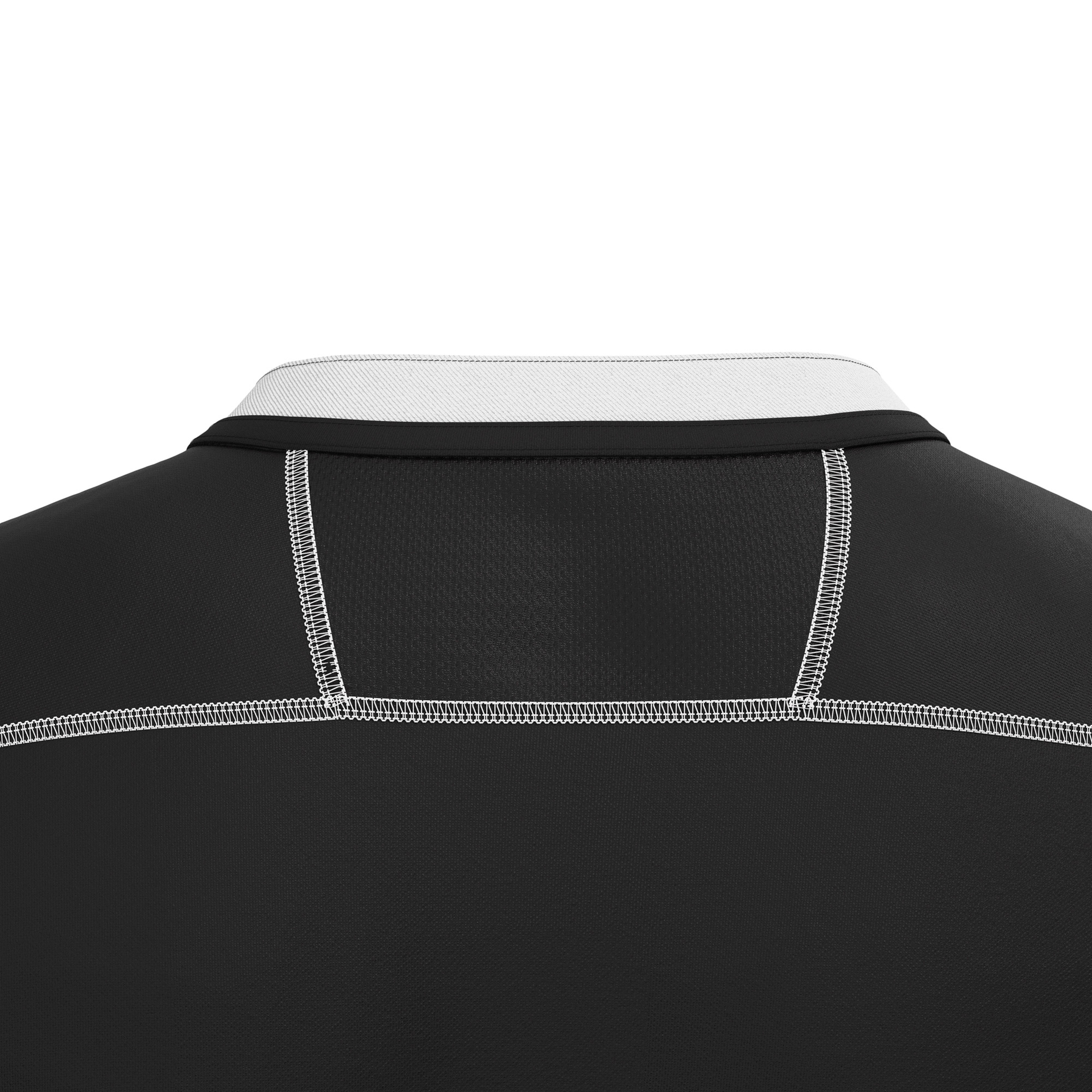 Macron Alabaster rugbyshirt - zwart/wit, foto 6 van 6