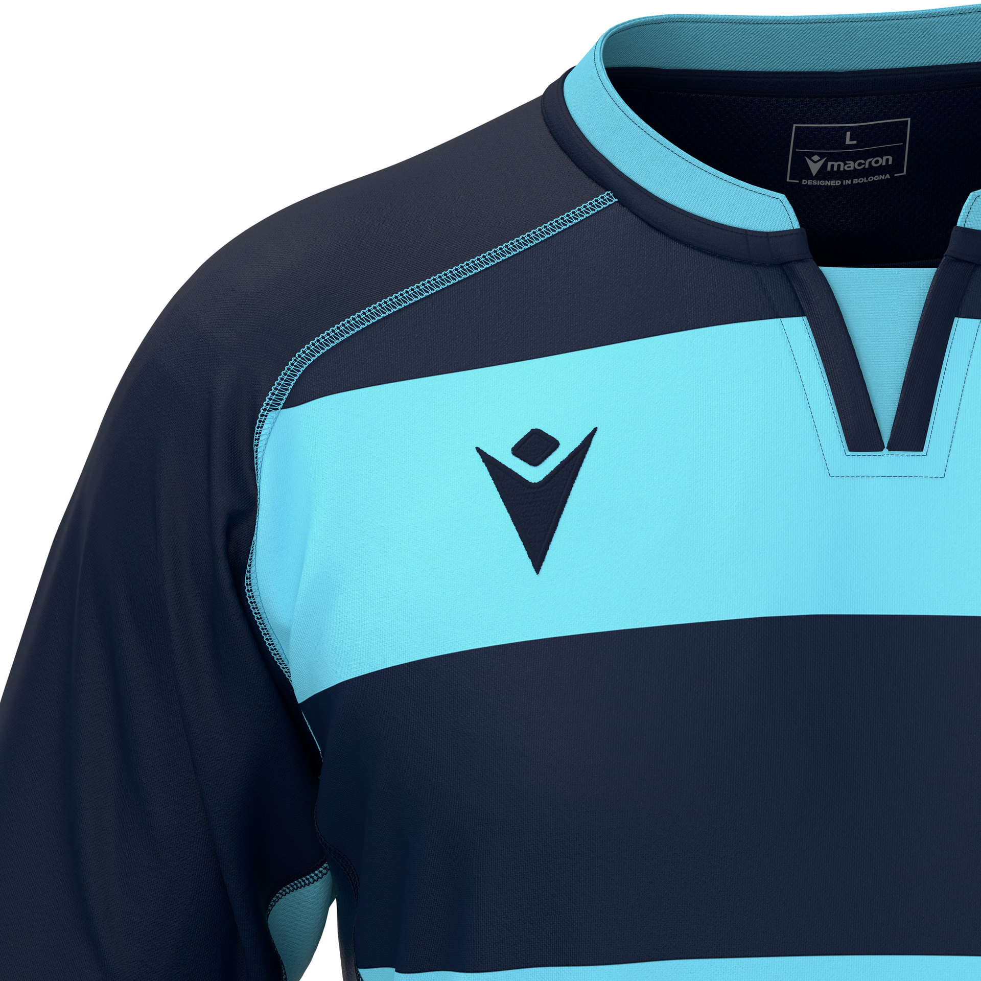 Macron Alabaster rugbyshirt - navy/celeste, foto 3 van 6