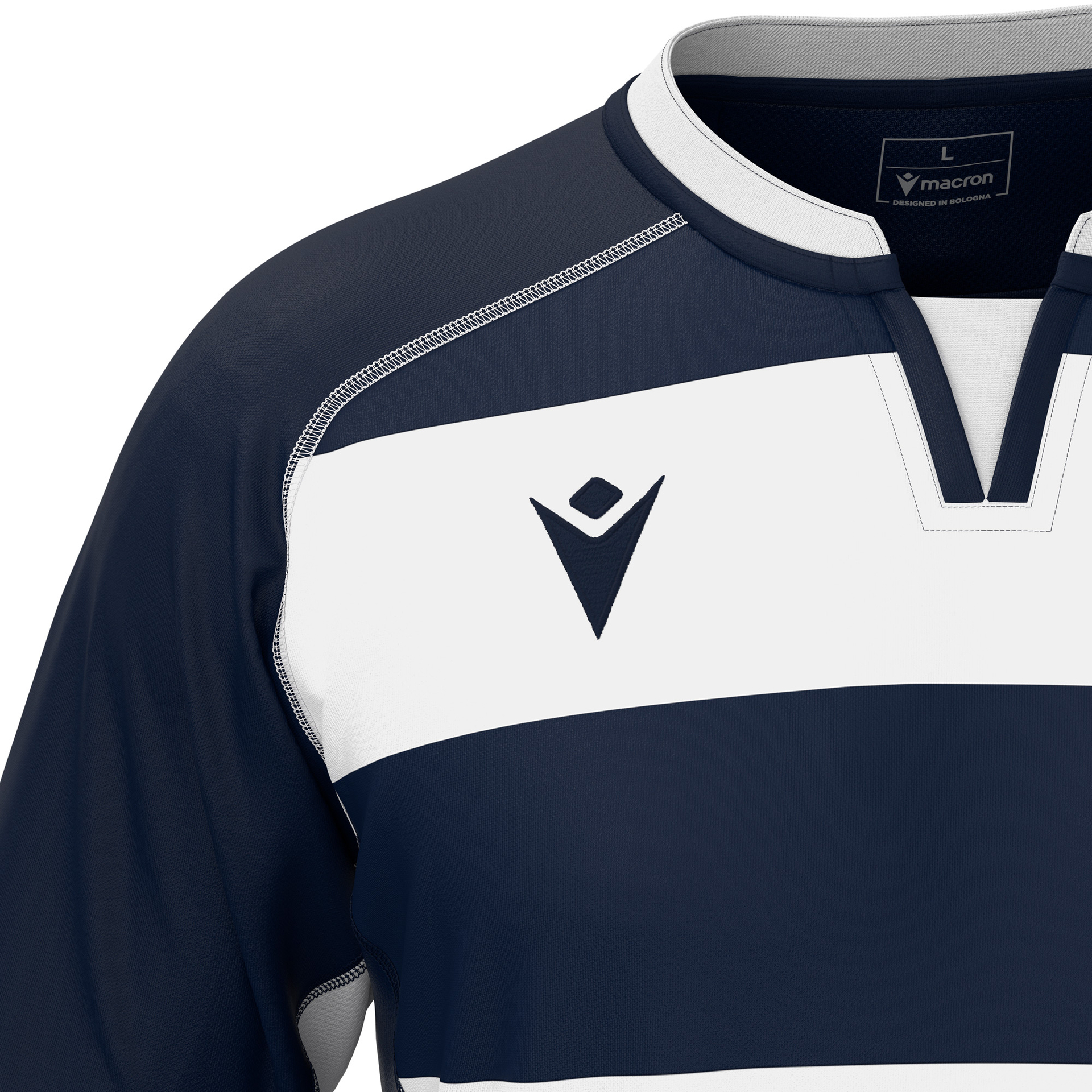 Macron Alabaster rugbyshirt - navy/wit, foto 3 van 6