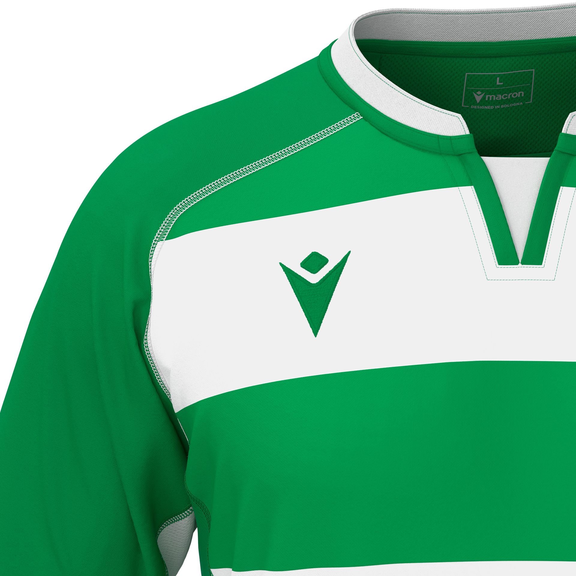 Macron Alabaster rugbyshirt - groen/wit, foto 3 van 6