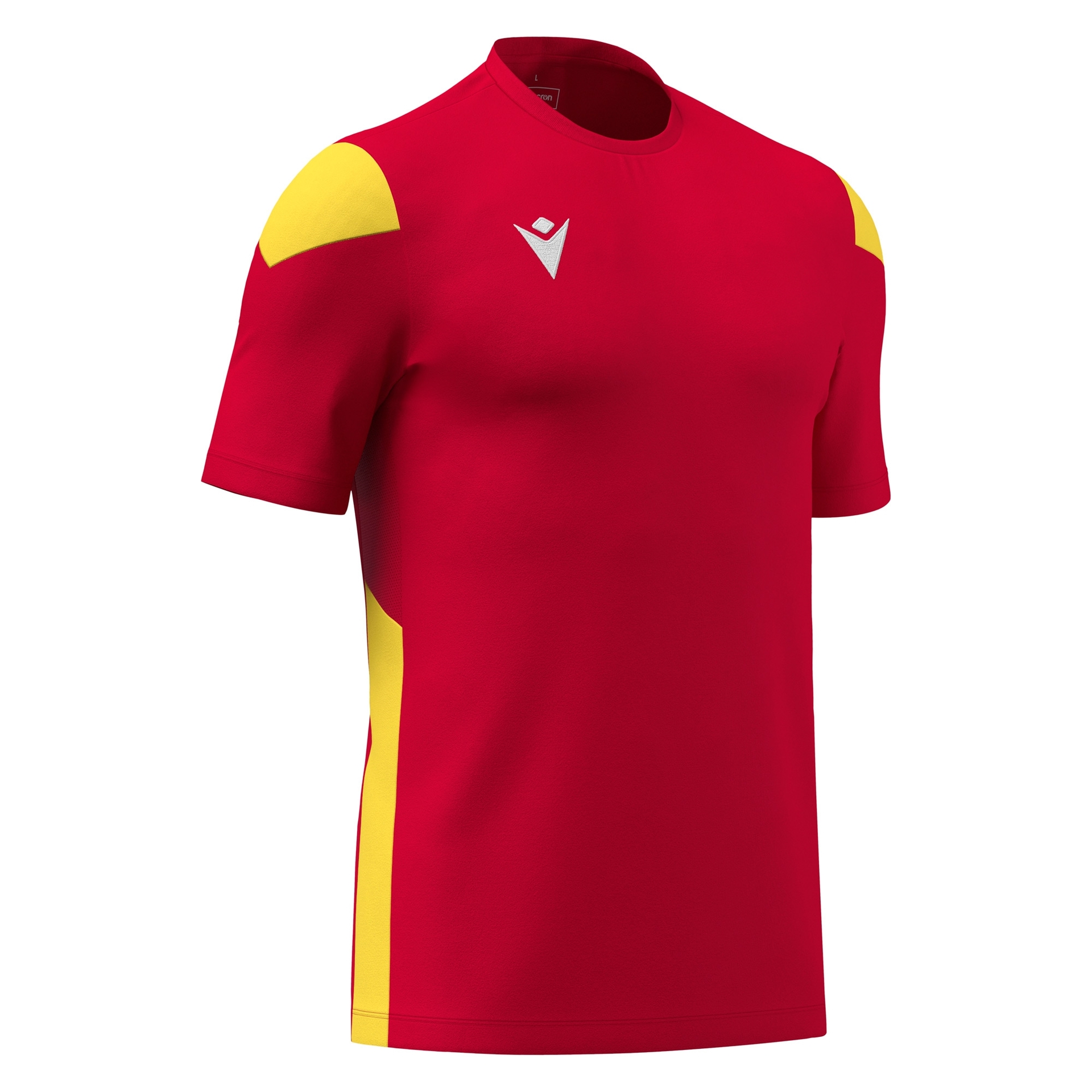 Macron Polis shirt - rood/geel, foto 3 van 6
