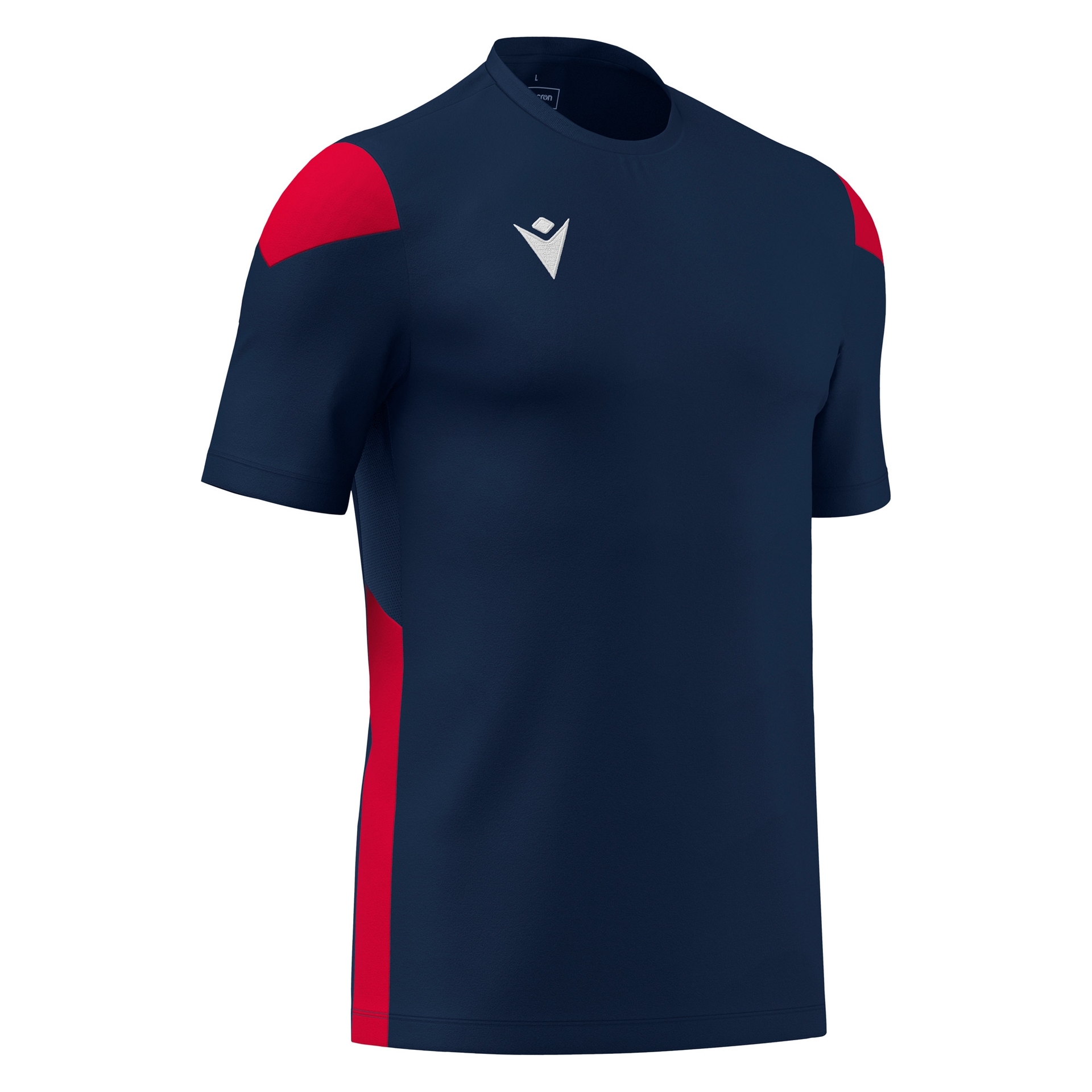Macron Polis shirt - navy/rood, foto 3 van 6