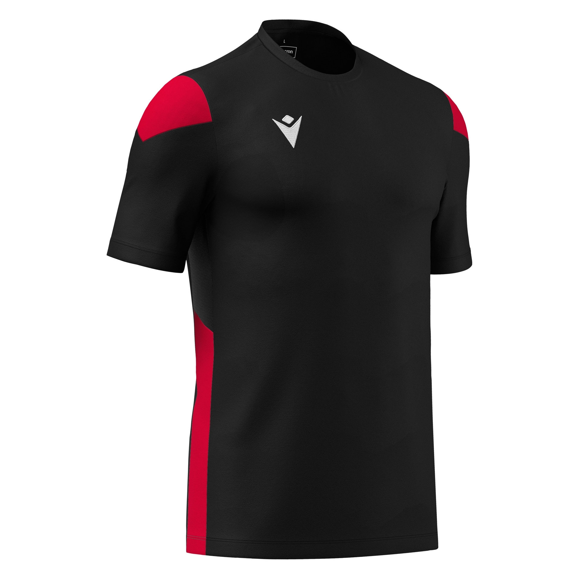 Macron Polis shirt - zwart/rood, foto 3 van 6