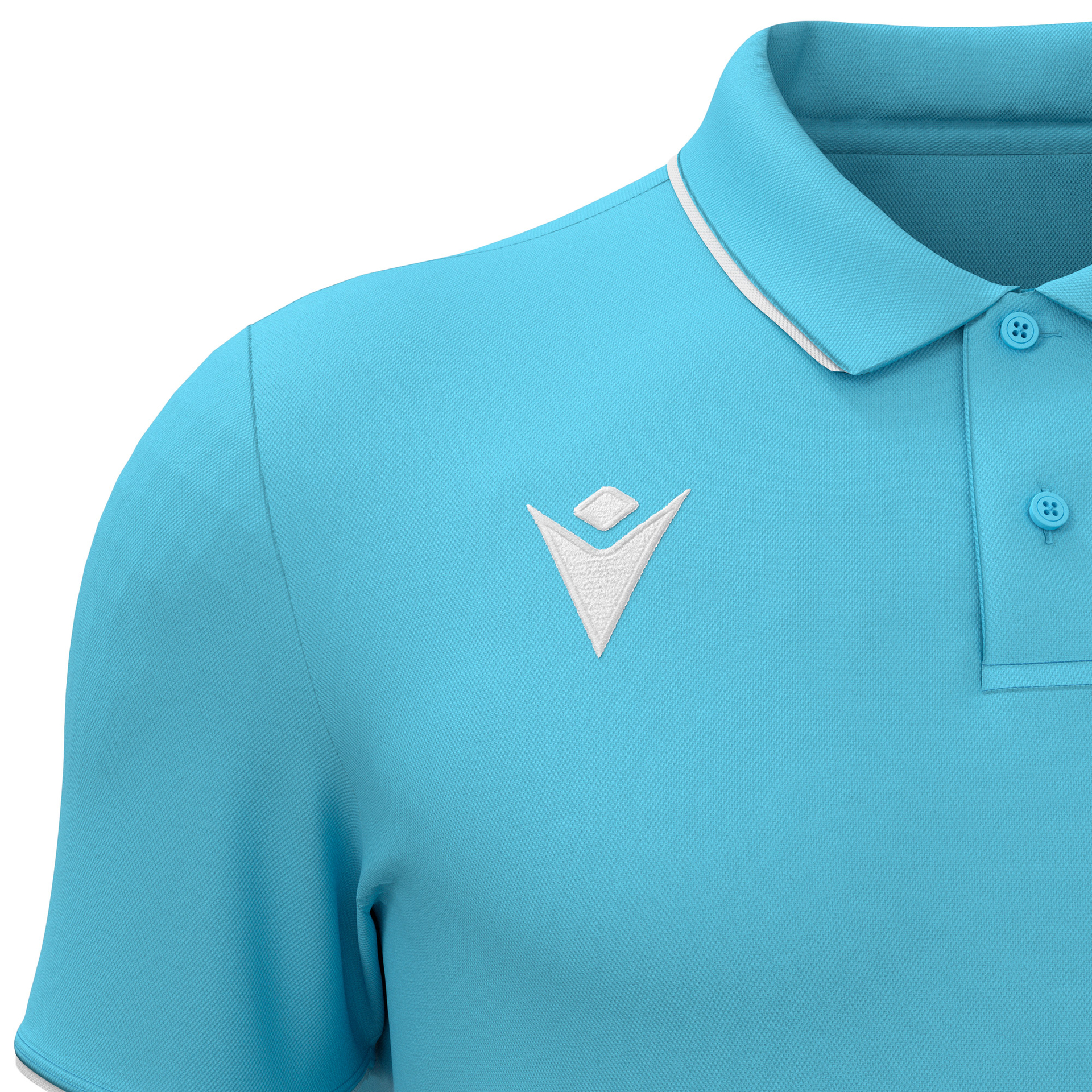 Macron Draco polo - celeste, foto 3 van 5