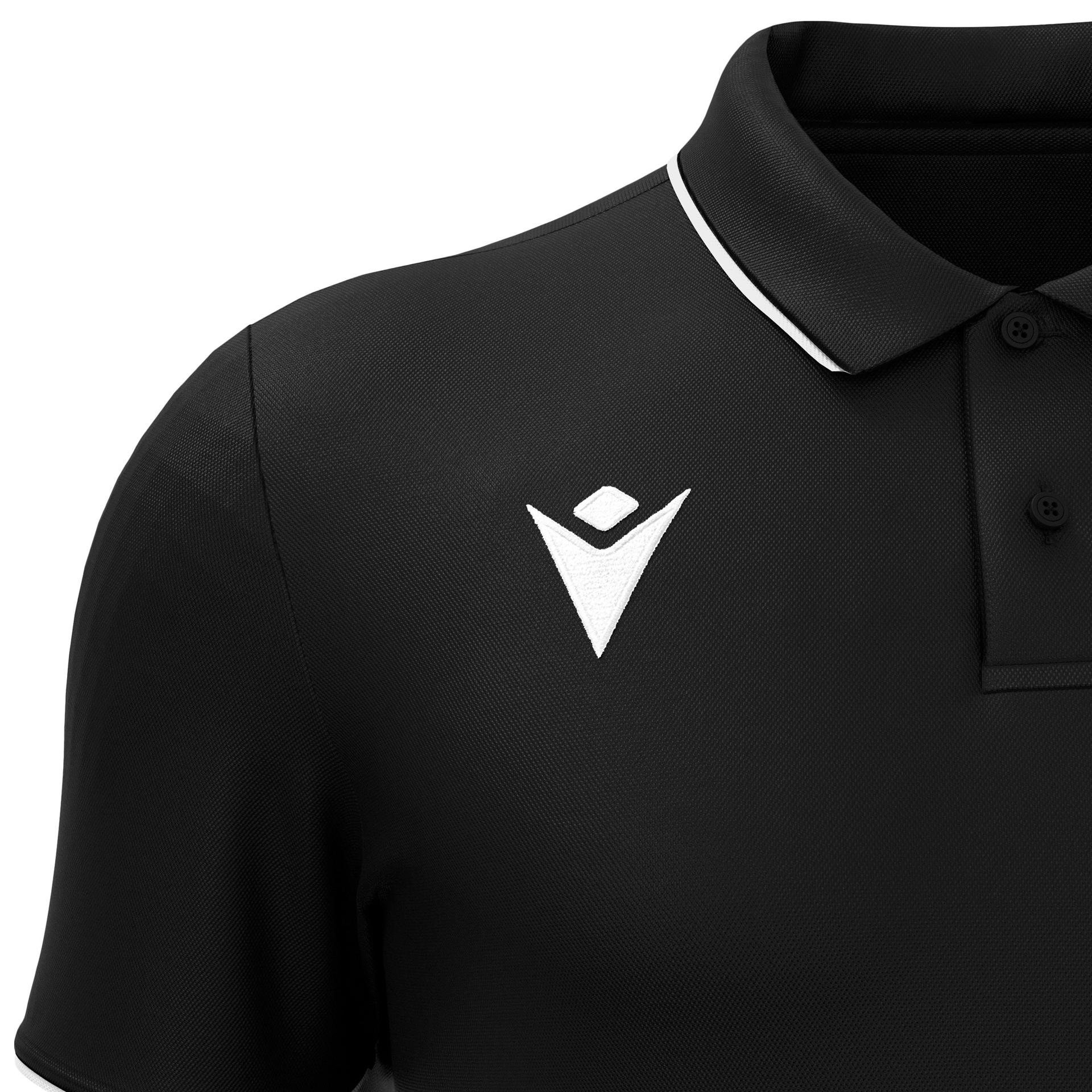 Macron Draco polo - zwart, foto 3 van 5