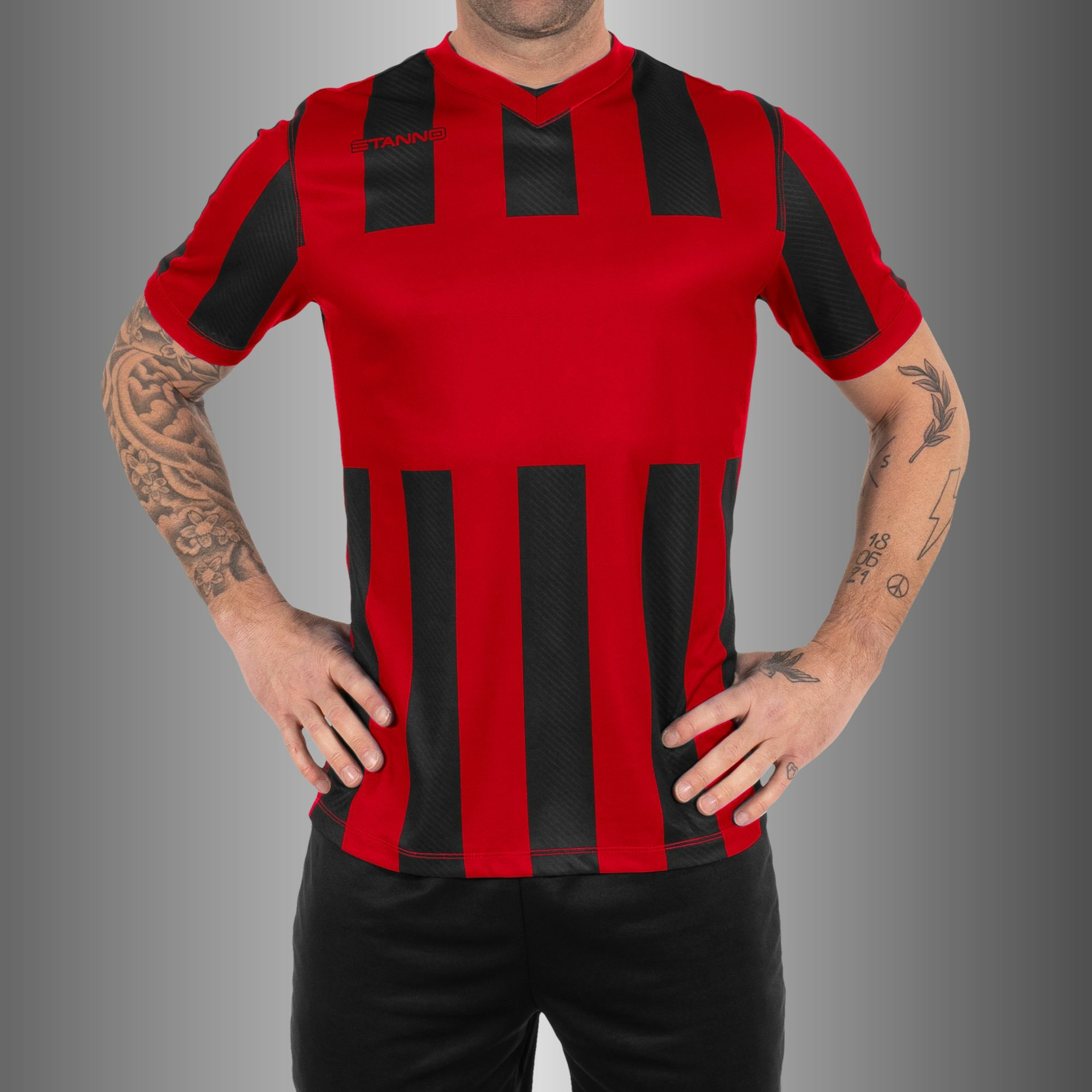 Stanno Aspire shirt - rood/zwart, foto 2 van 6