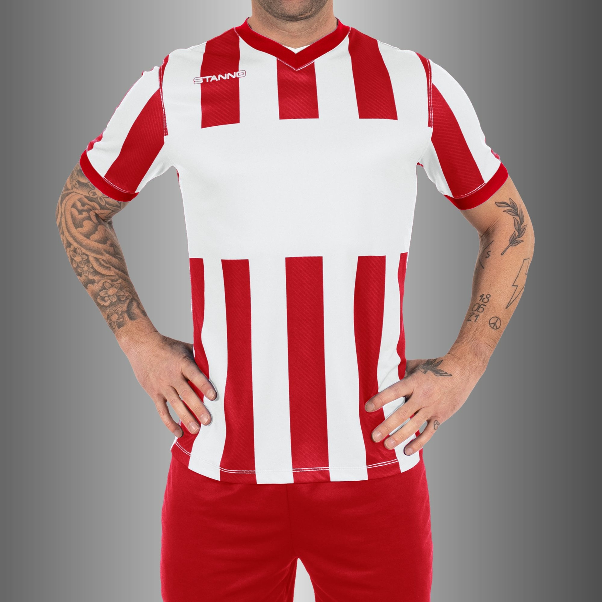 Stanno Aspire shirt - rood/wit, foto 2 van 6