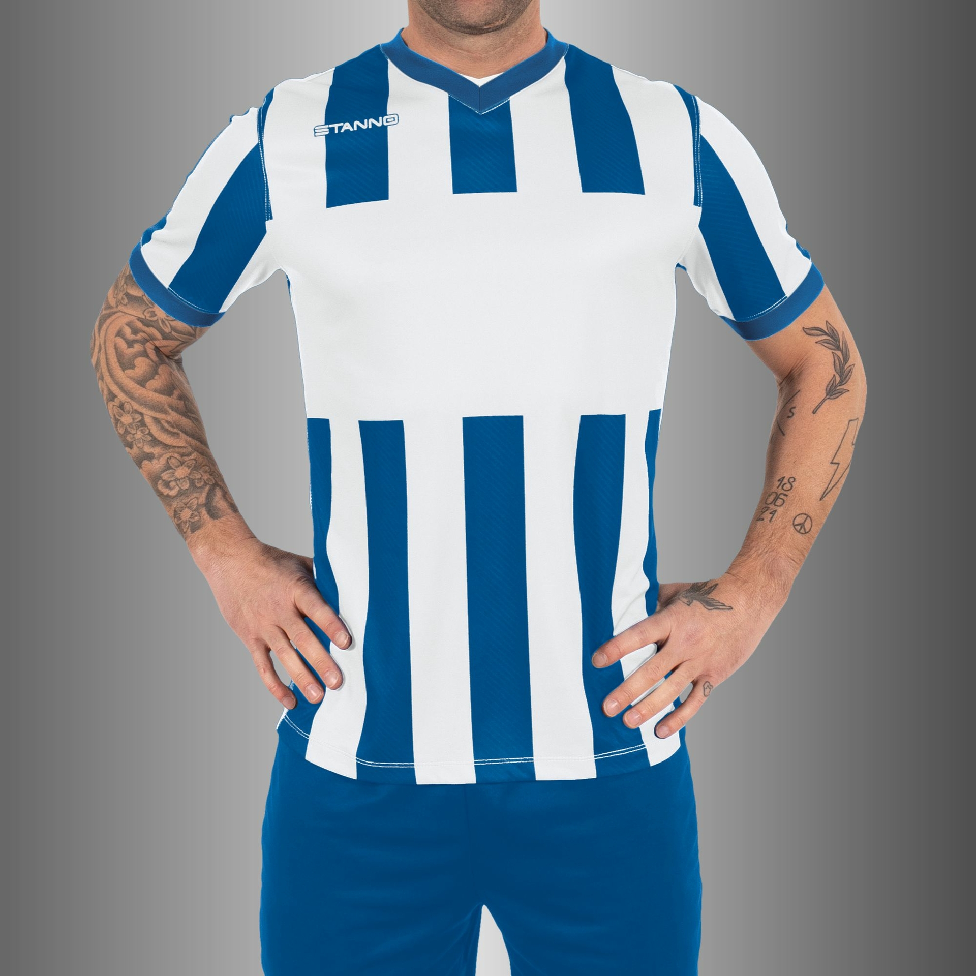 Stanno Aspire shirt - blauw/wit, foto 2 van 6
