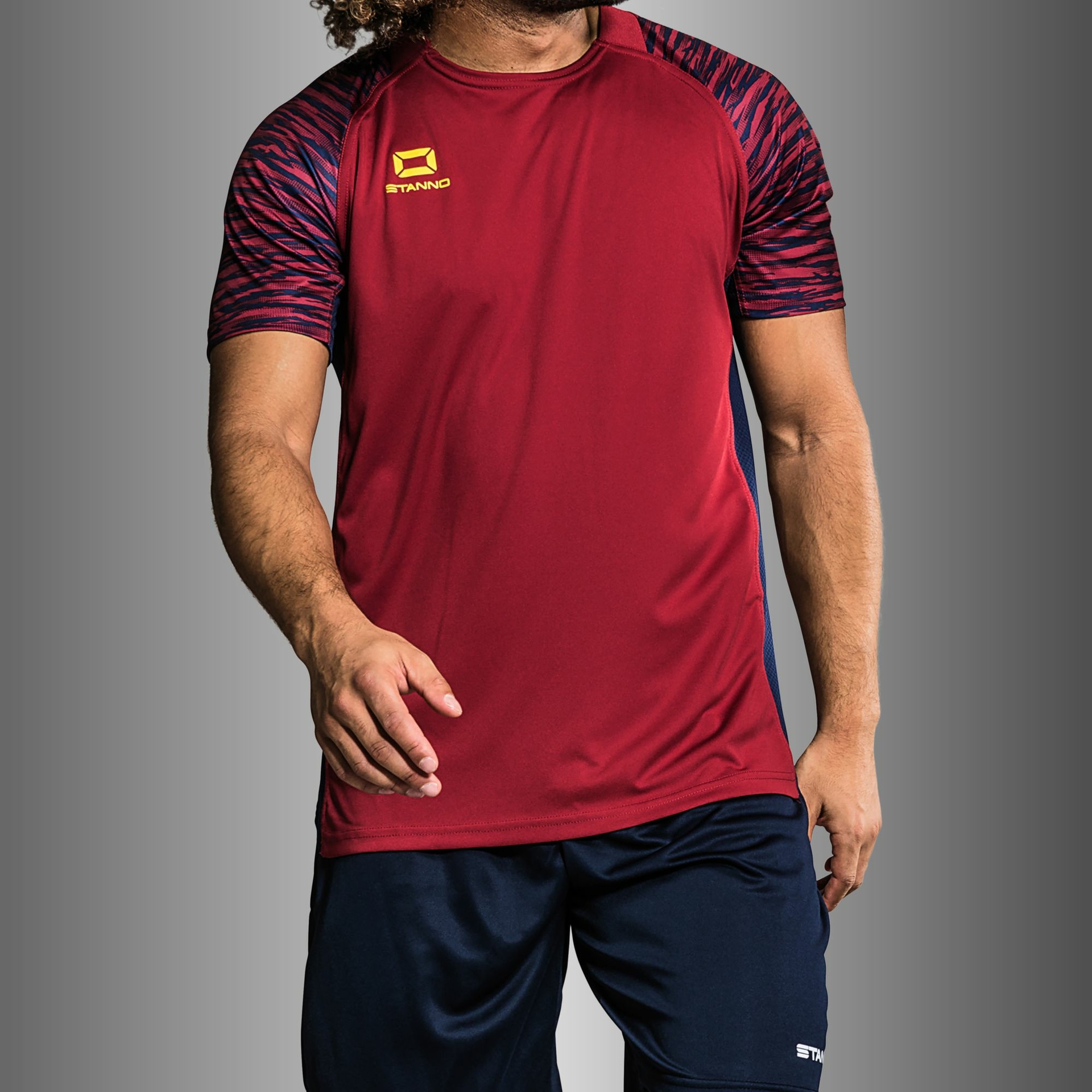 Stanno Bolt shirt - bordeaux rood, foto 2 van 6