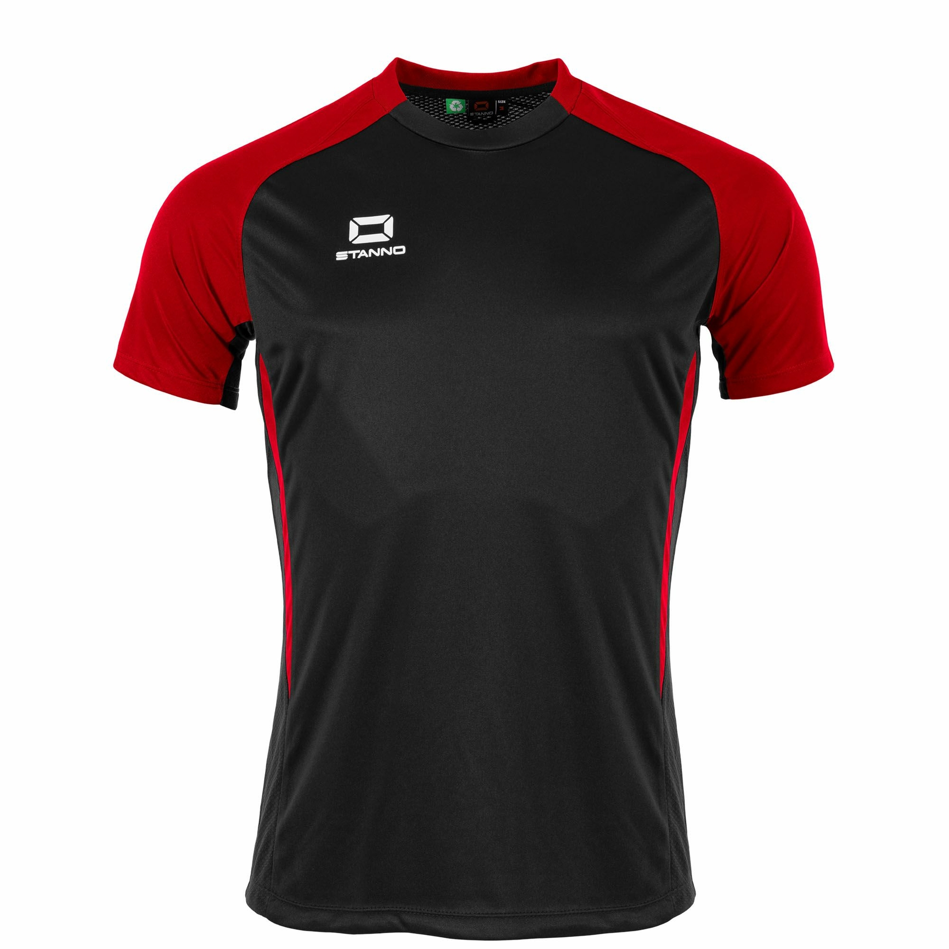 Stanno Stadio shirt - zwart/rood, foto 3 van 5