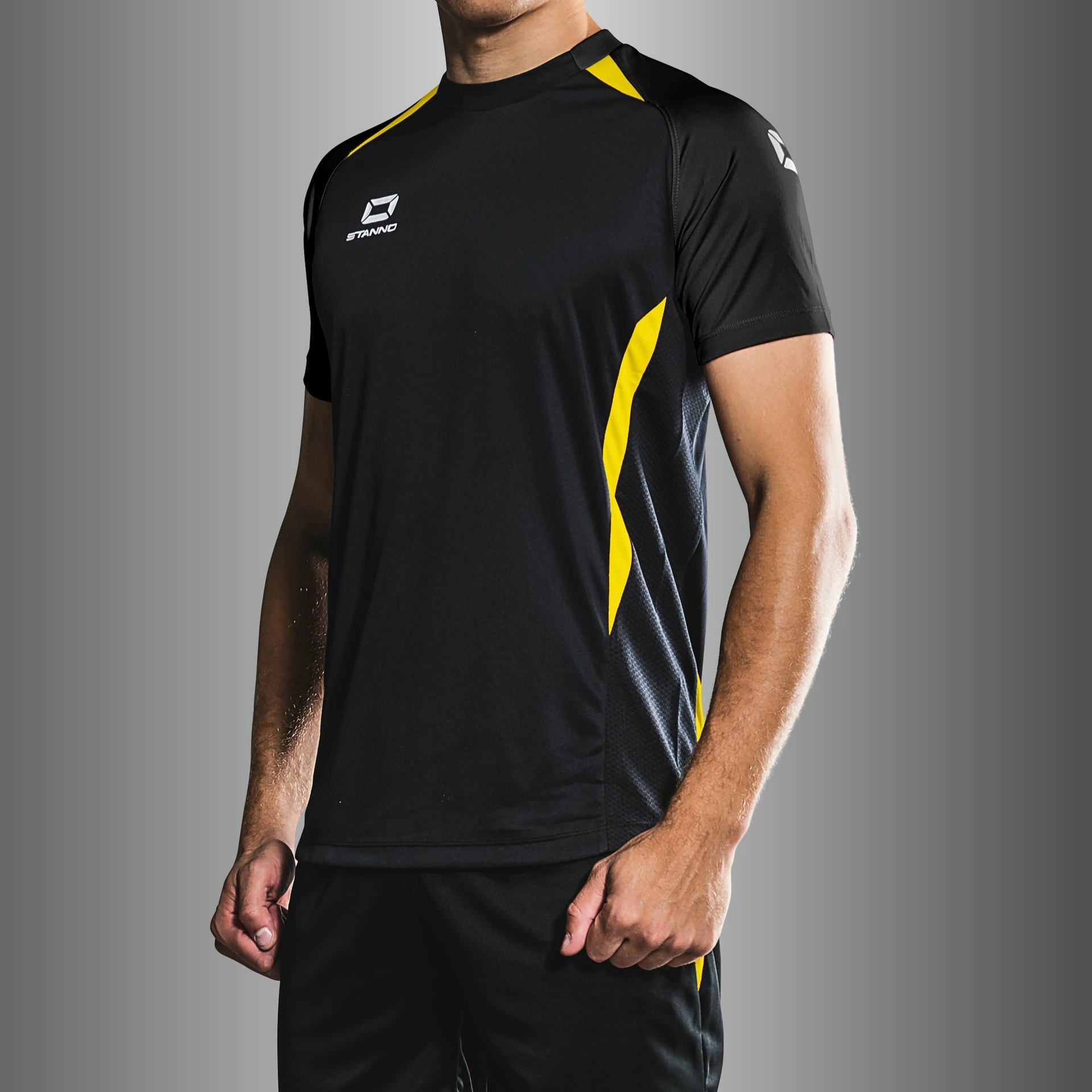 Stanno Stadio shirt - zwart/geel, foto 2 van 5