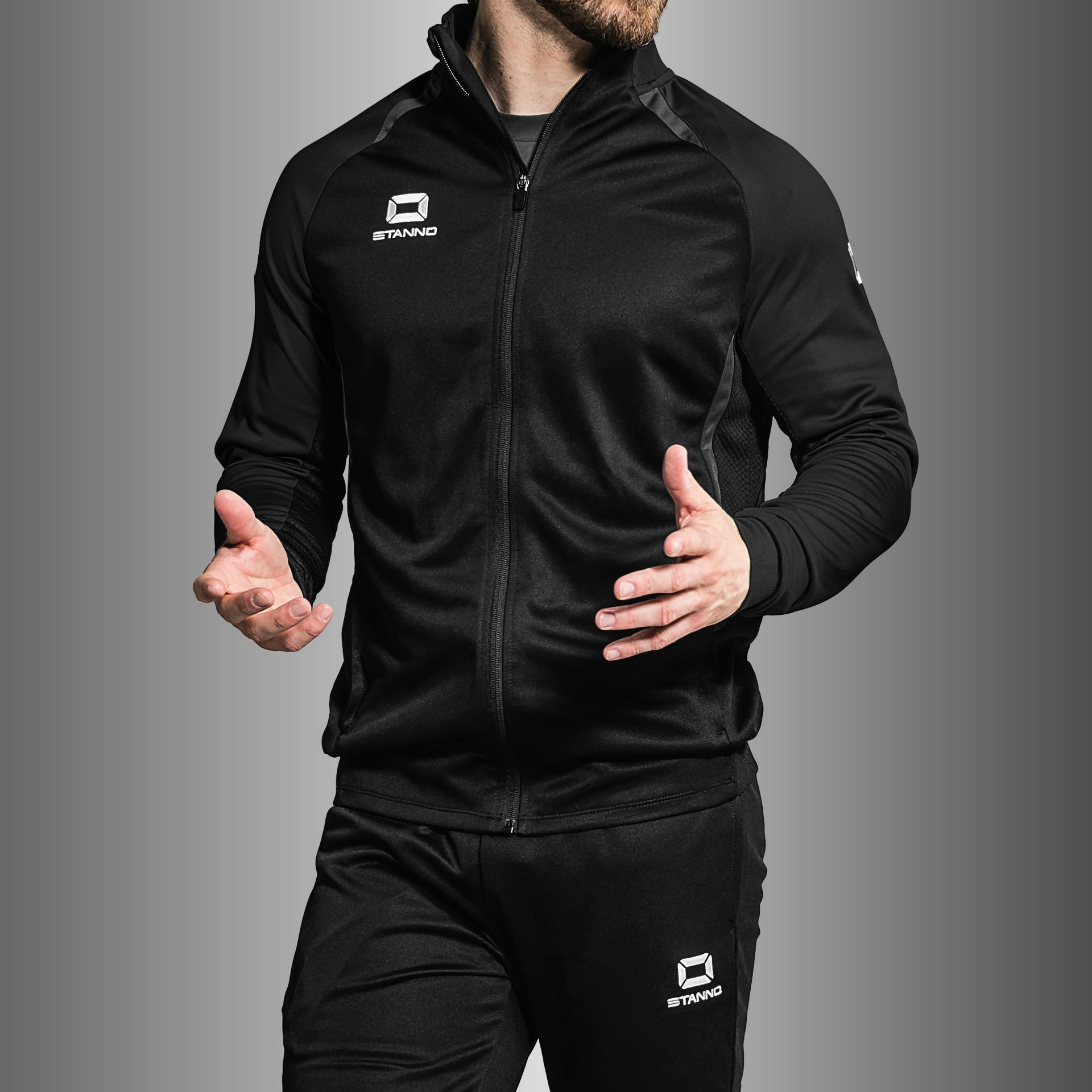 Stanno Stadio Full Zip Top - zwart, foto 2 van 6