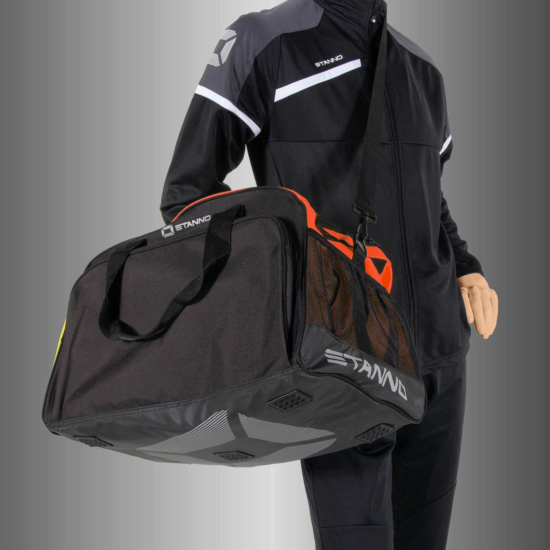 Stanno Merano sporttas - zwart/oranje, foto 2 van 6