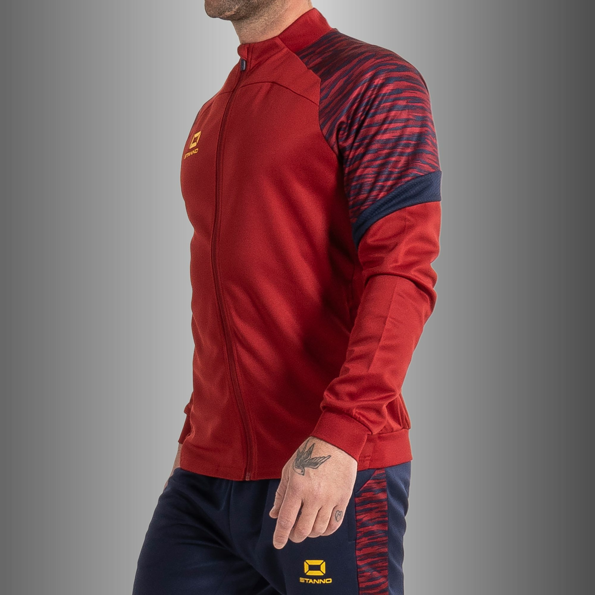 Stanno Bolt Full Zip Top - bordeaux rood, foto 2 van 6