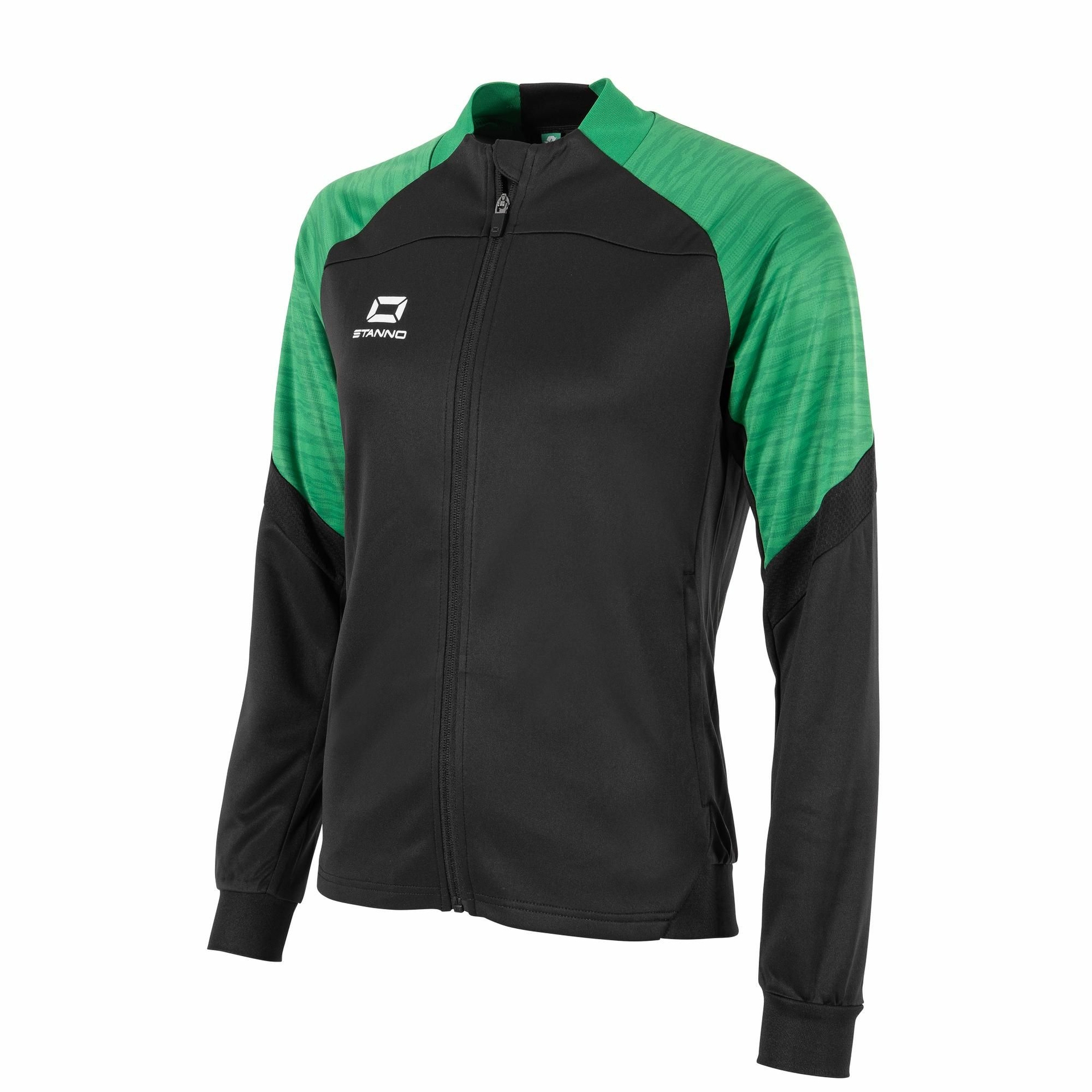 Stanno Bolt Full Zip Top dames - zwart/groen
