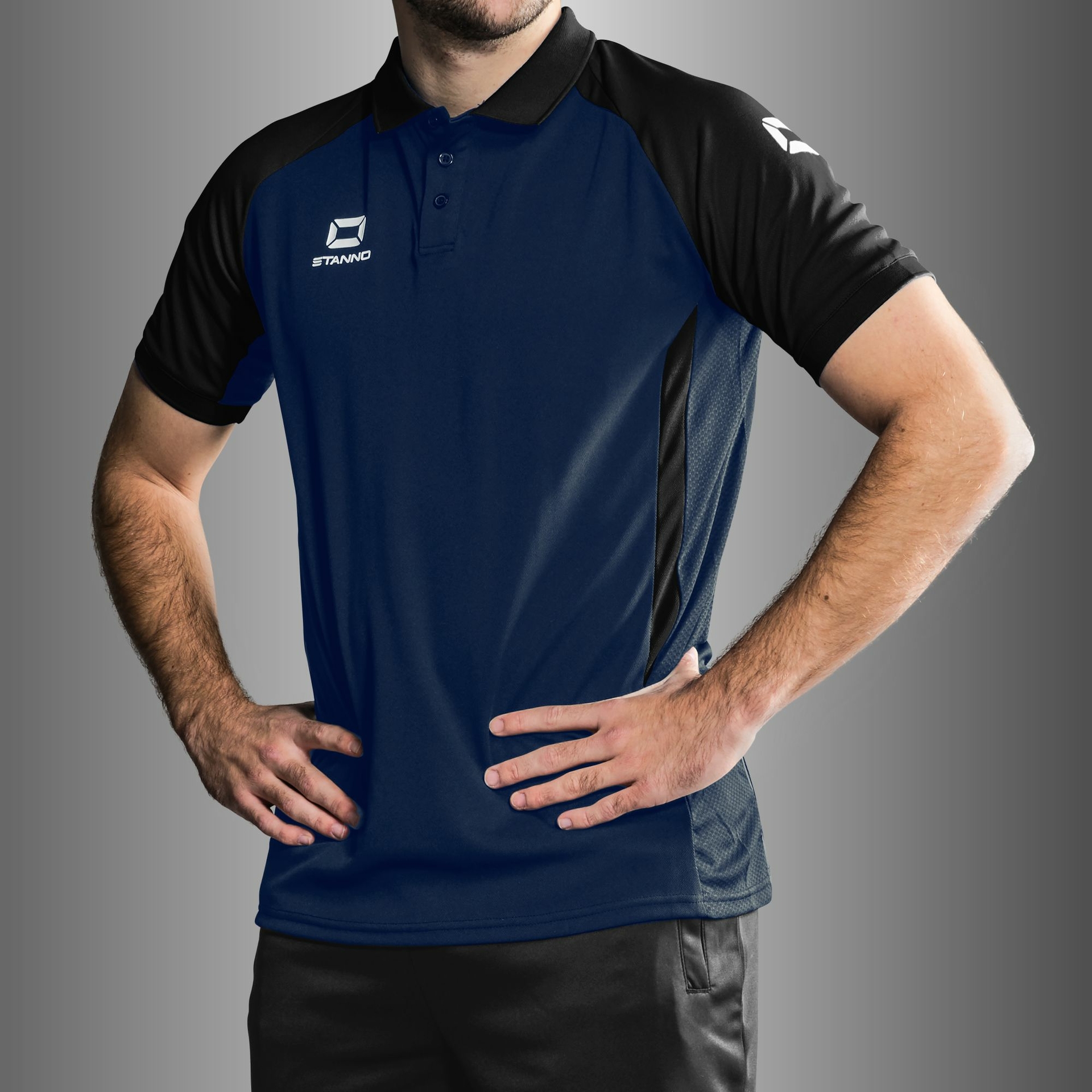 Stanno Stadio polo - navy/zwart, foto 2 van 6