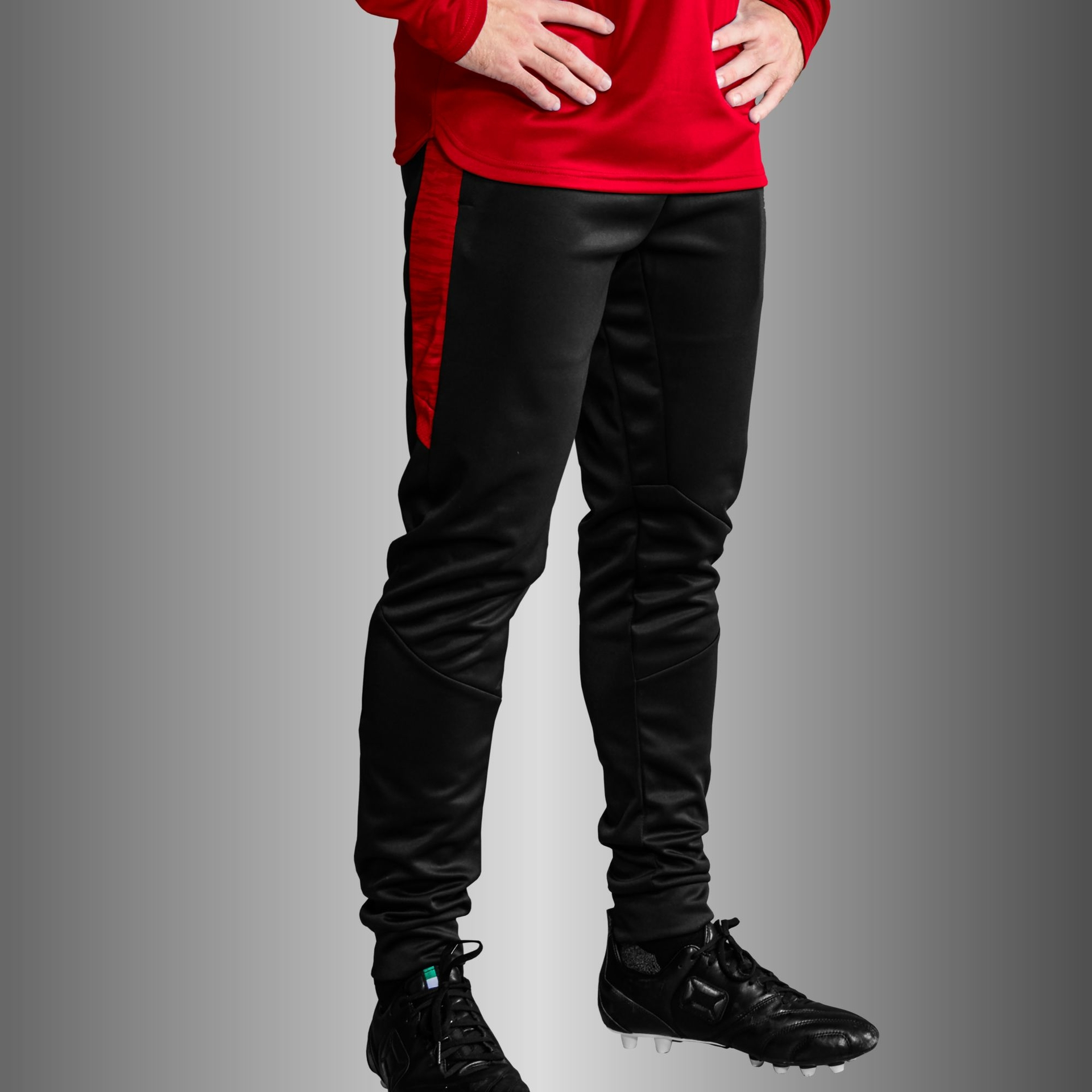Stanno Bolt trainingsbroek - zwart/rood, foto 2 van 6