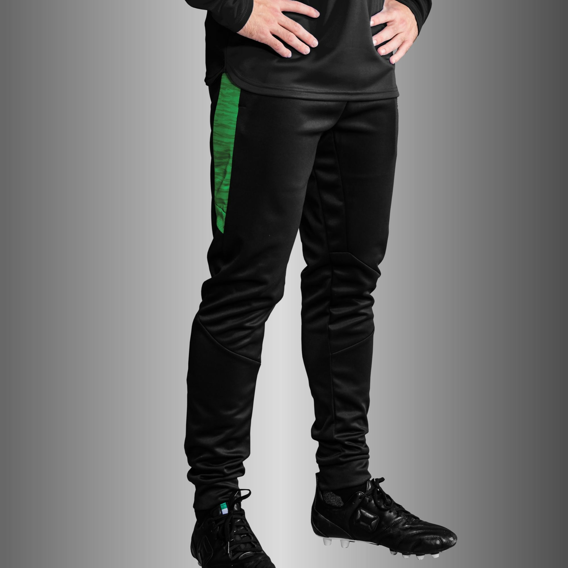Stanno Bolt trainingsbroek - zwart/groen, foto 2 van 6