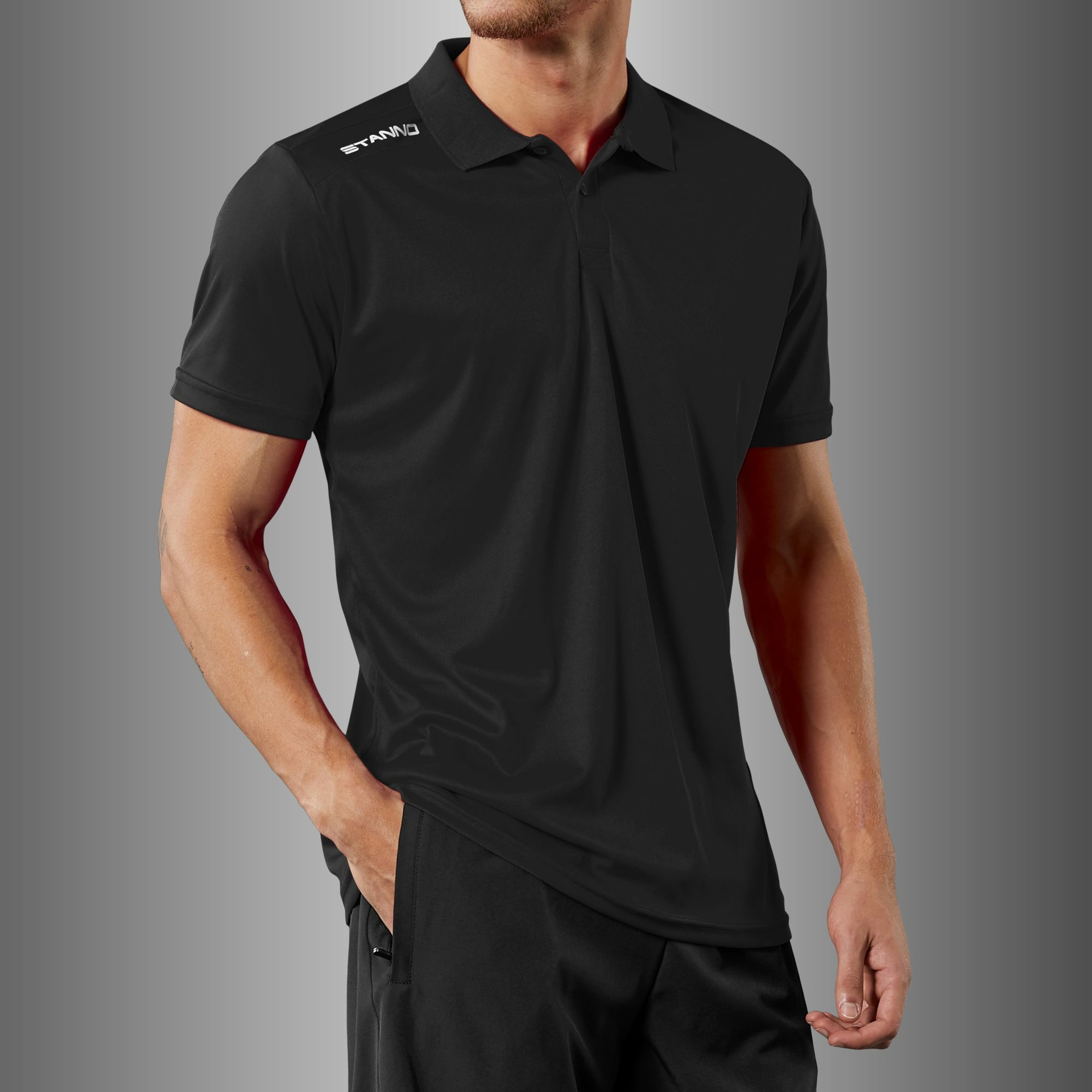 Stanno Field polo - zwart, foto 2 van 6