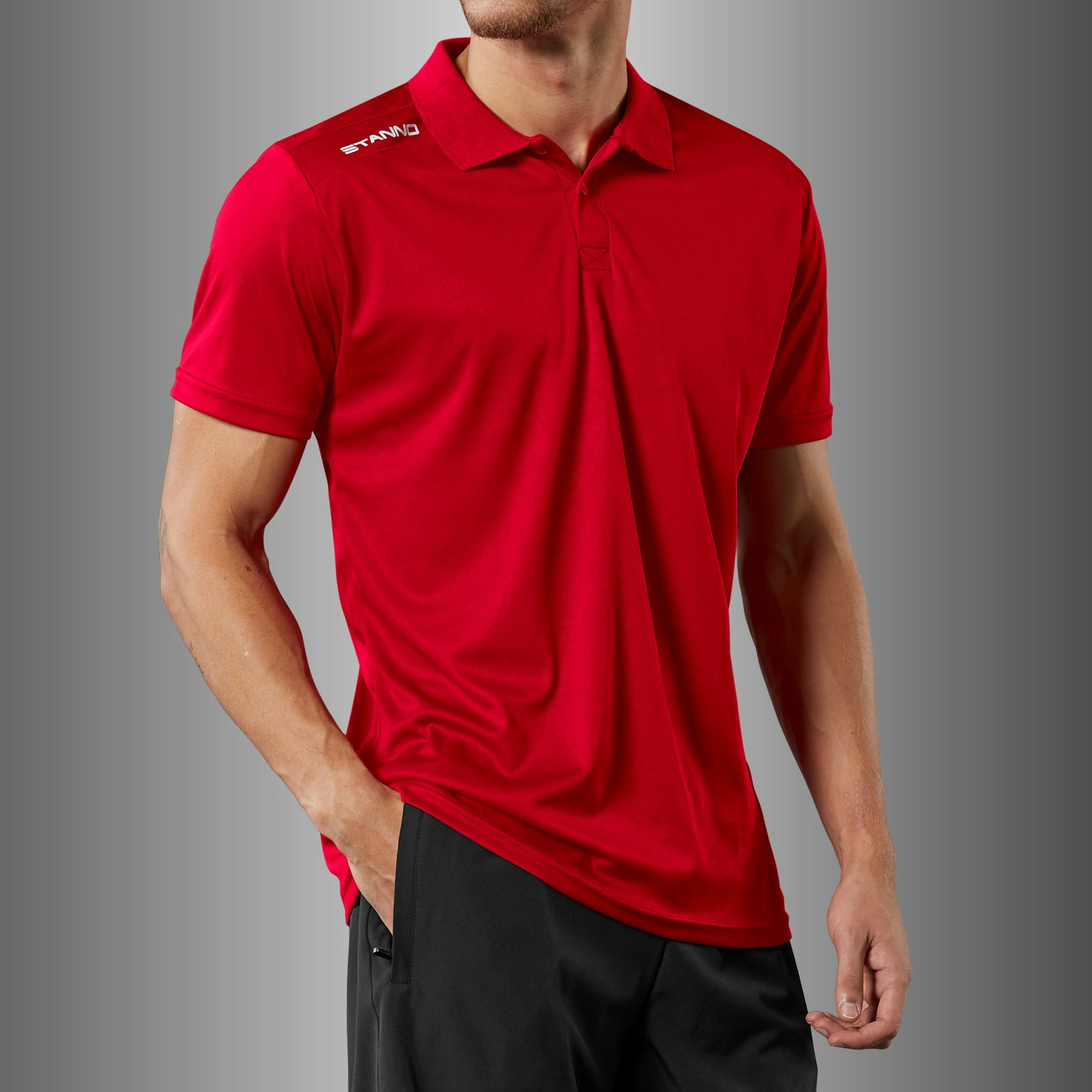 Stanno Field polo - rood, foto 2 van 6