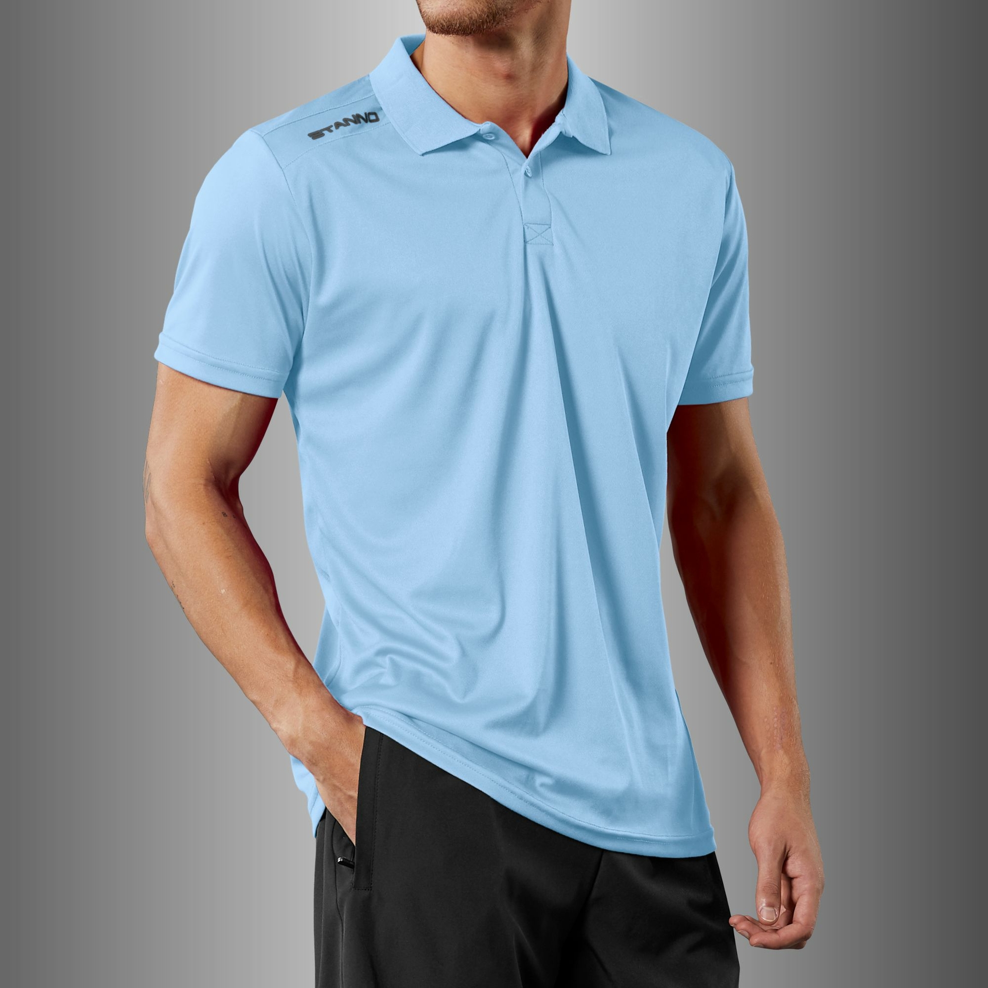 Stanno Field polo - celeste, foto 2 van 6