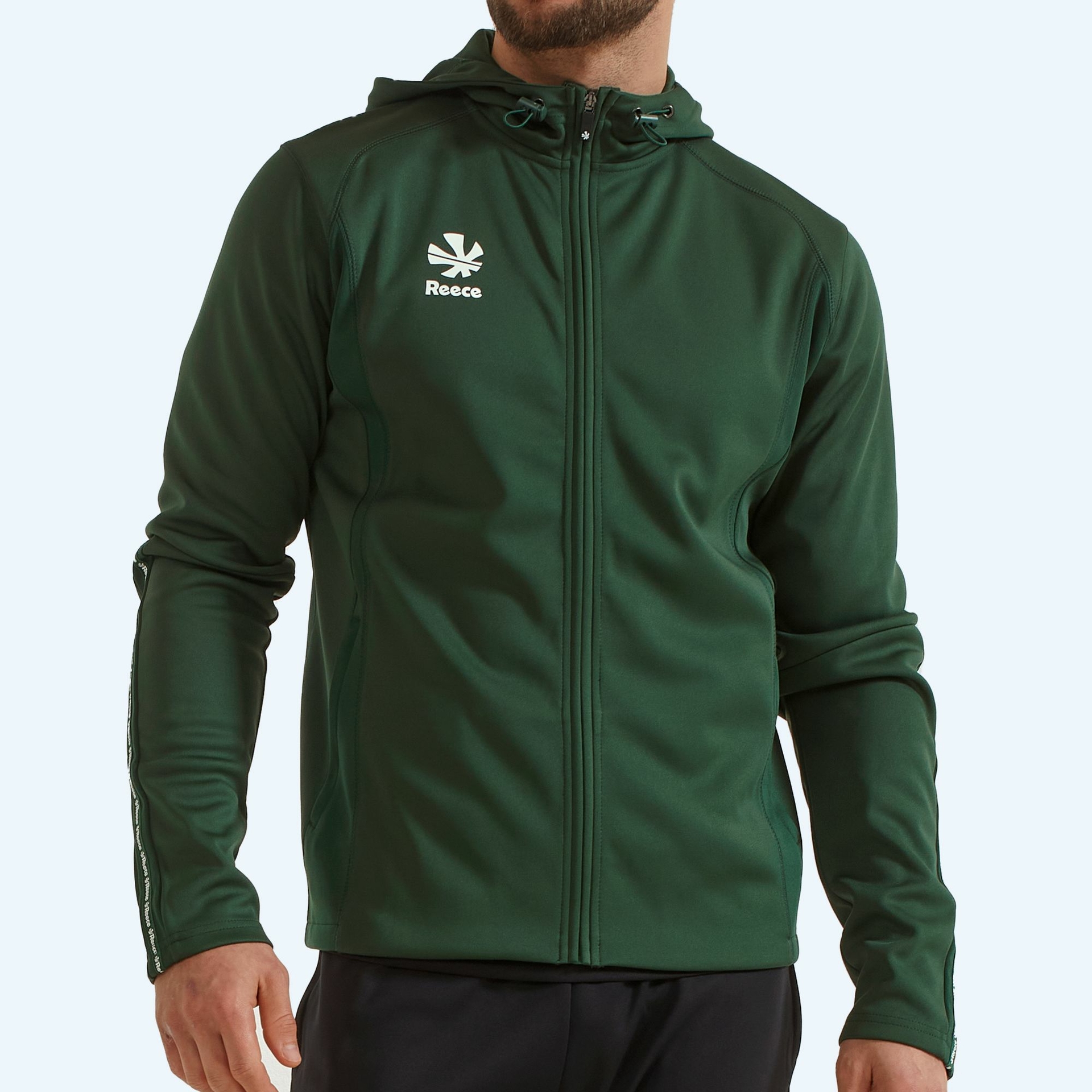 Reece Shift Hooded Full Zip - donkergroen, foto 2 van 5