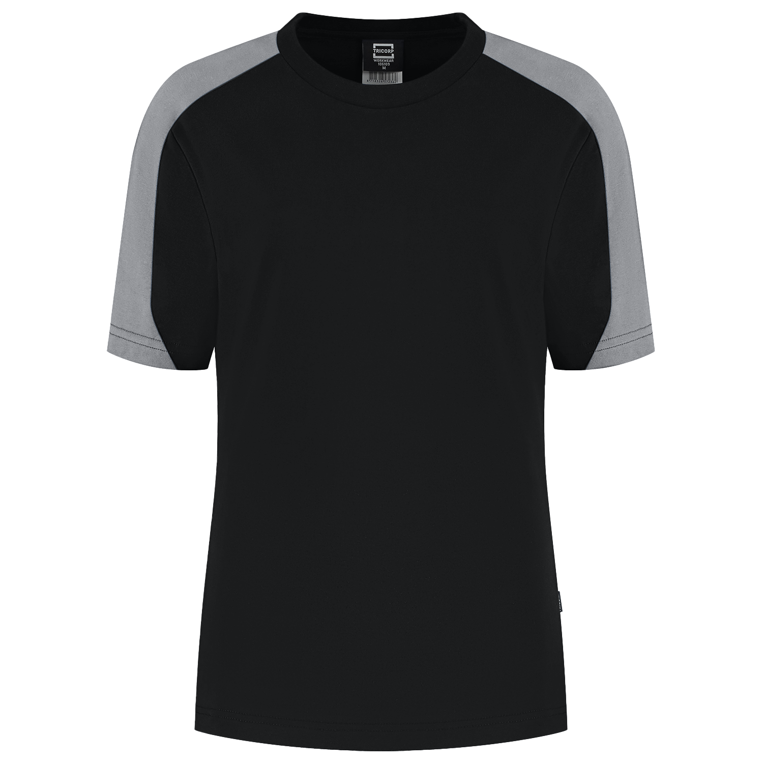 Tricorp T-shirt dames Bicolor Redefined - zwart/grijs