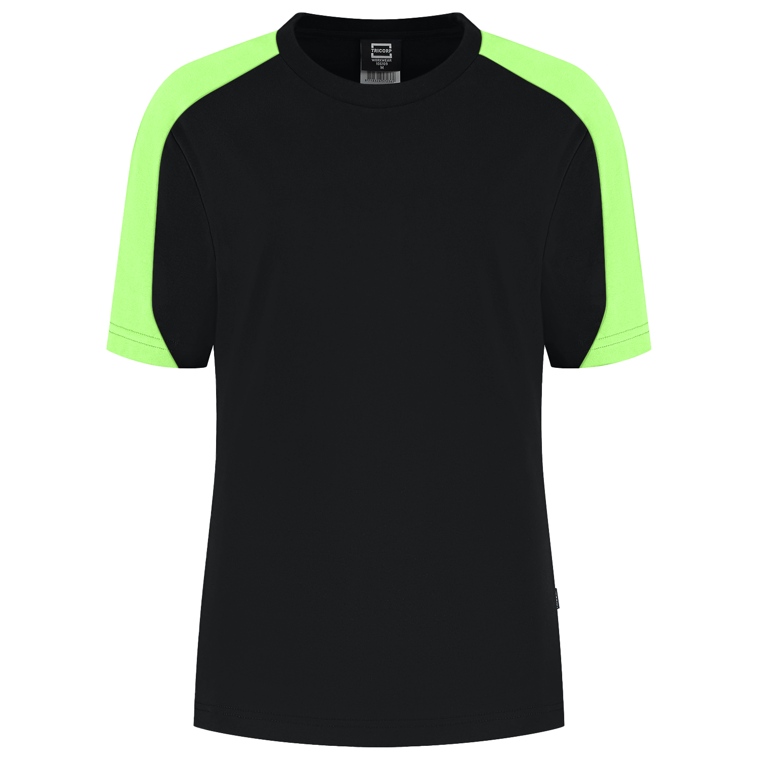 Tricorp T-shirt dames Bicolor Redefined - zwart/lime