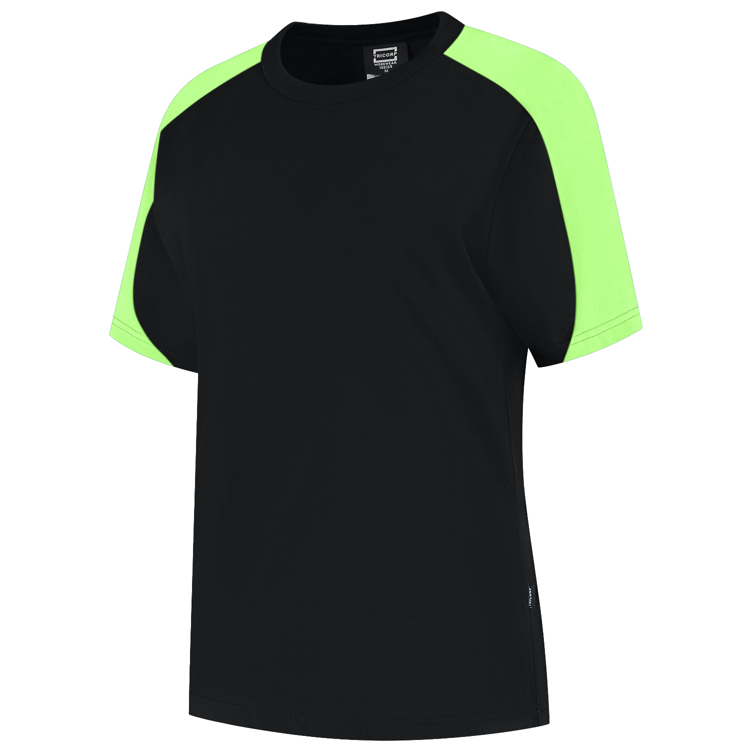 Tricorp T-shirt dames Bicolor Redefined - zwart/lime, foto 5 van 5