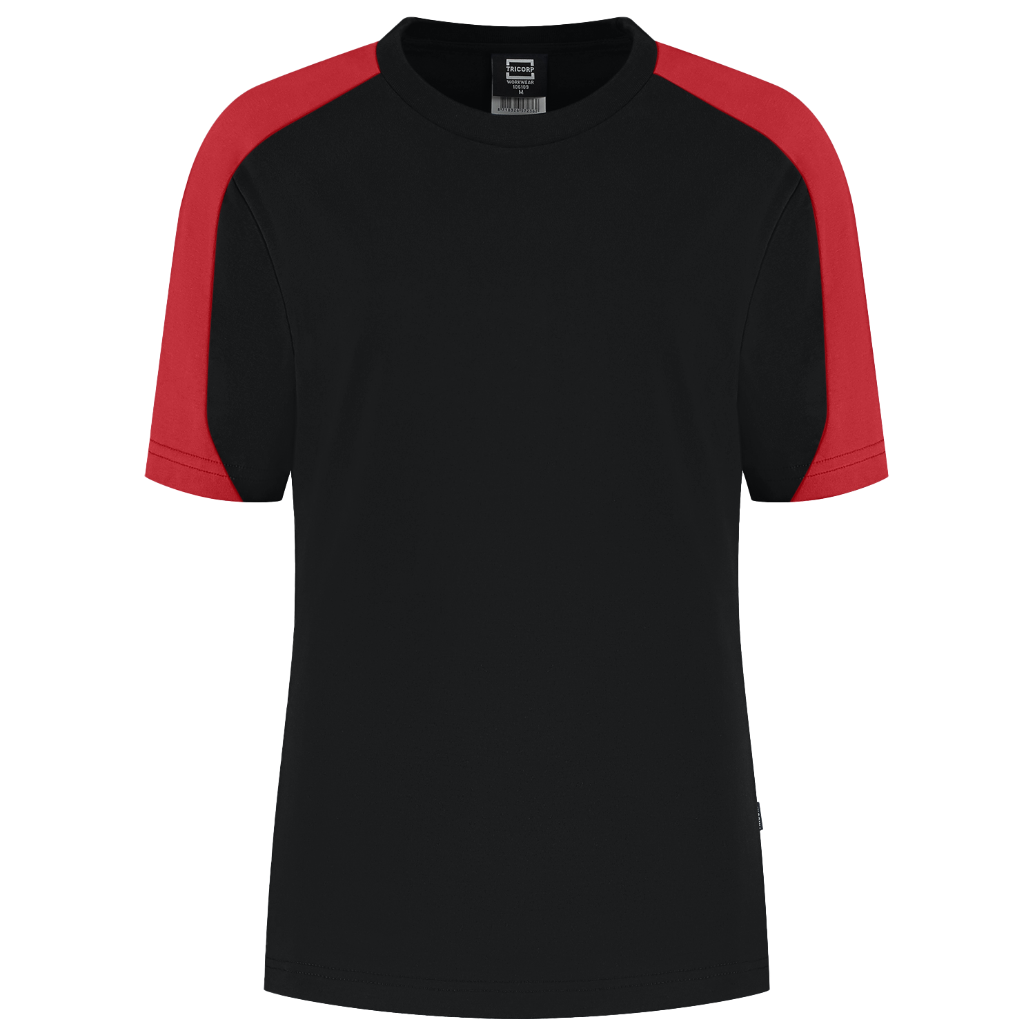 Tricorp T-shirt dames Bicolor Redefined - zwart/rood