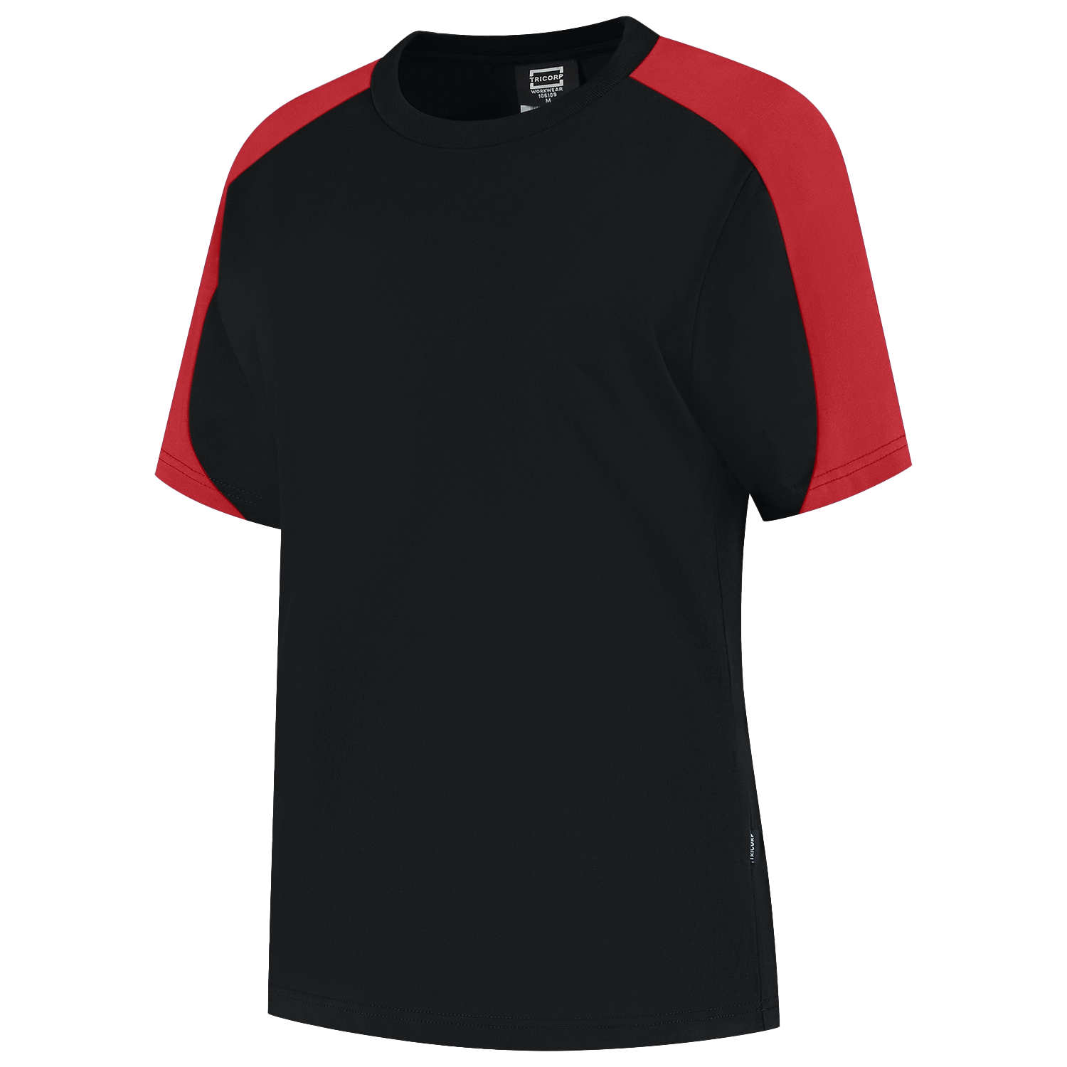Tricorp T-shirt dames Bicolor Redefined - zwart/rood, foto 5 van 5