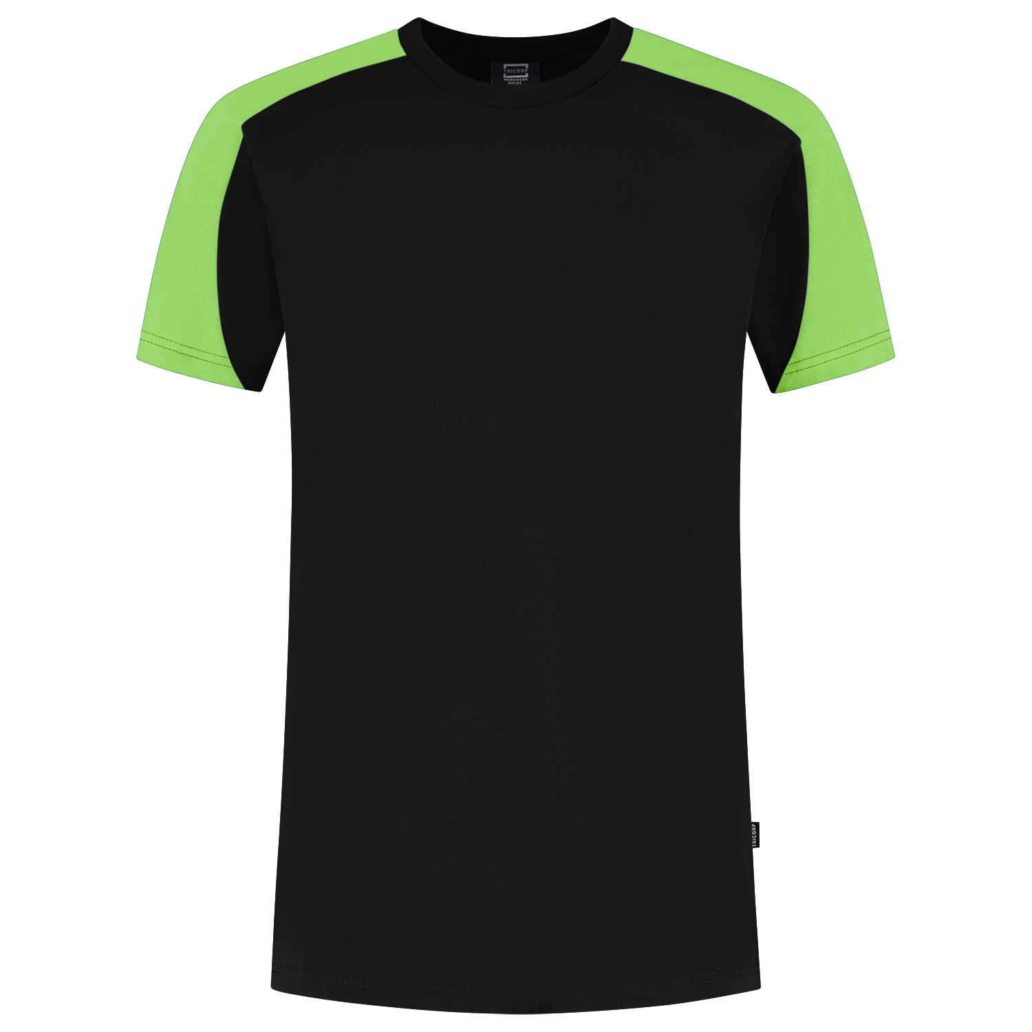 Tricorp T-shirt Bicolor Redefined - zwart/lime