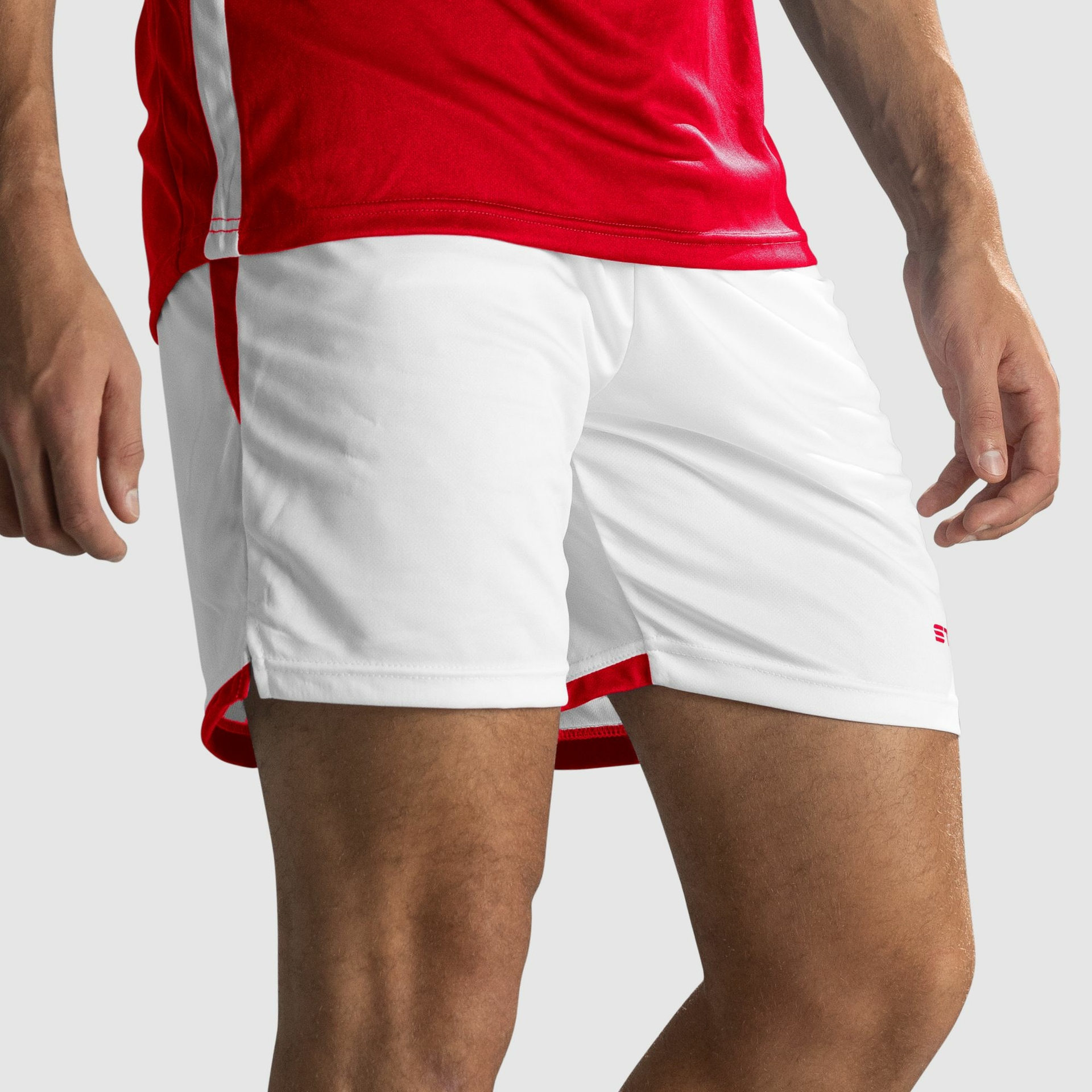 Stanno Focus II short - wit/rood, foto 2 van 6