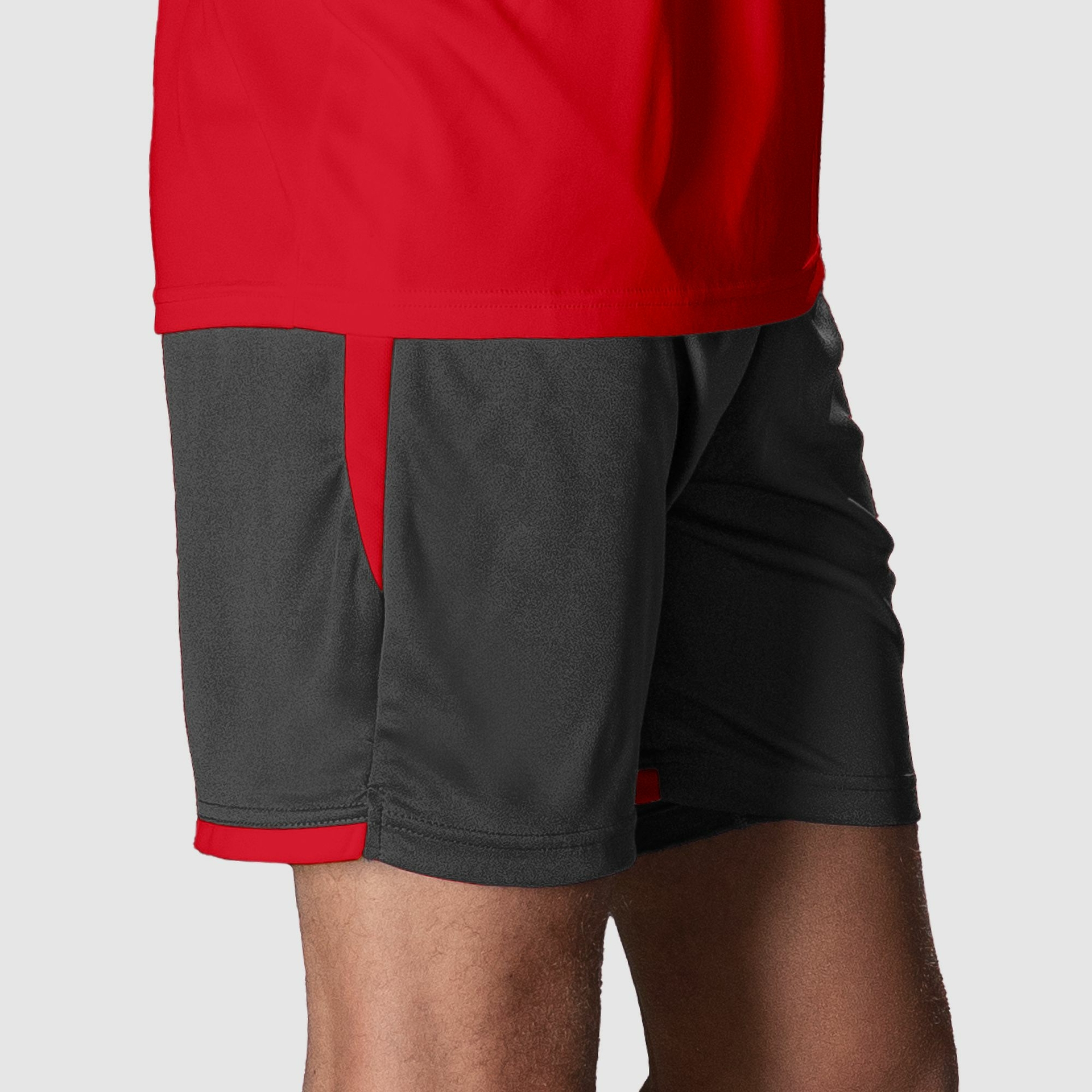 Stanno Focus II short - zwart/rood, foto 2 van 6
