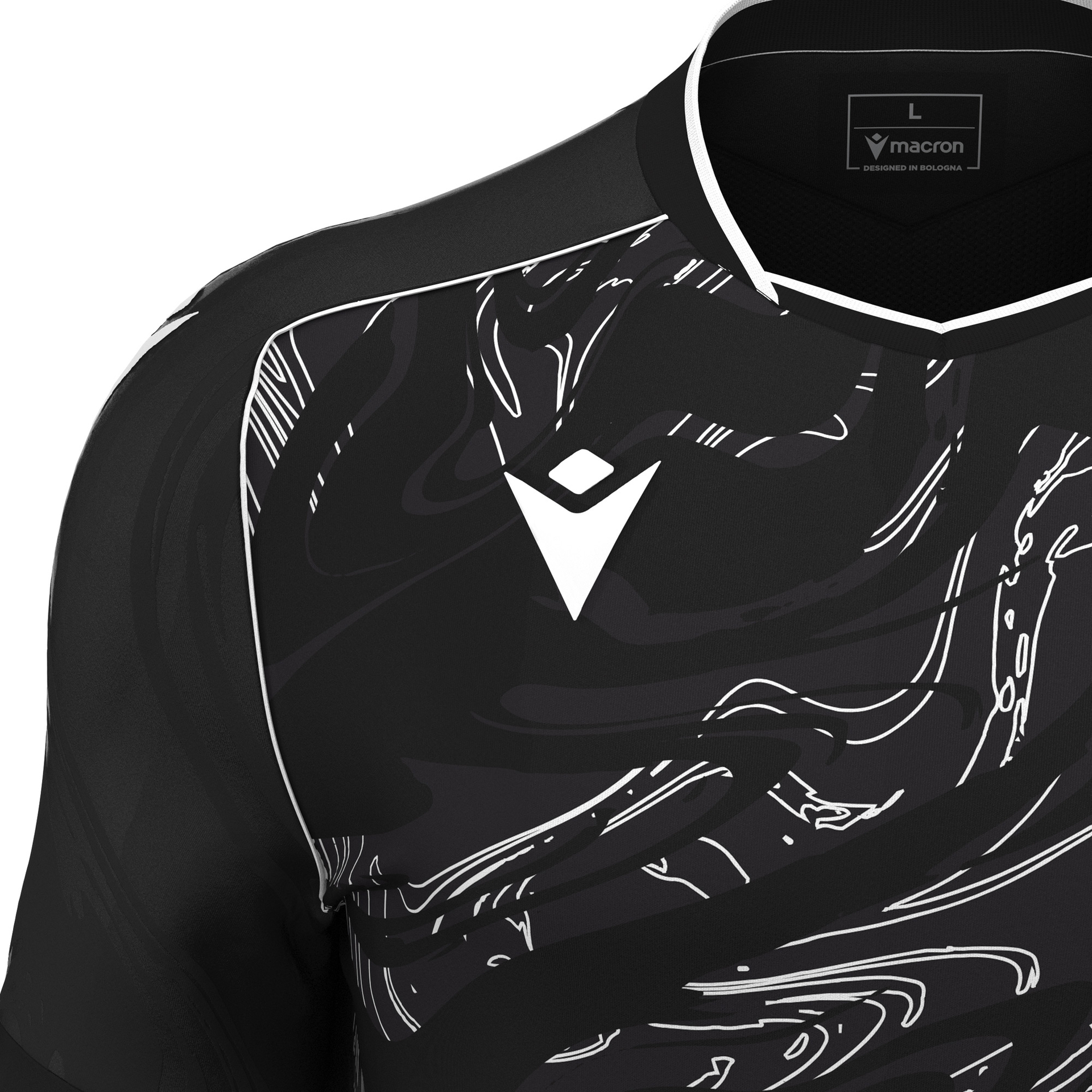 Macron Arcane shirt - zwart/wit, foto 4 van 6