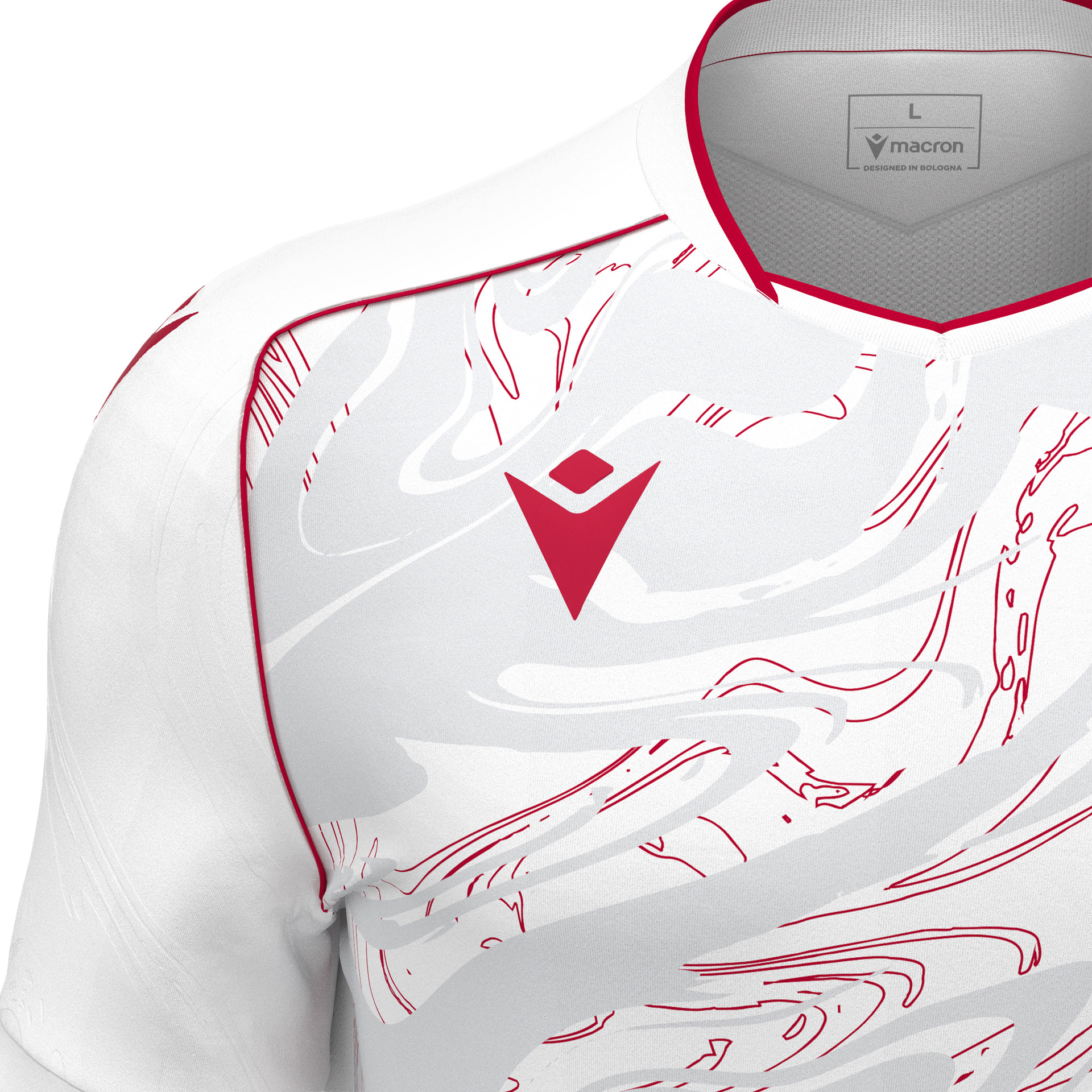Macron Arcane shirt - wit/rood, foto 4 van 6