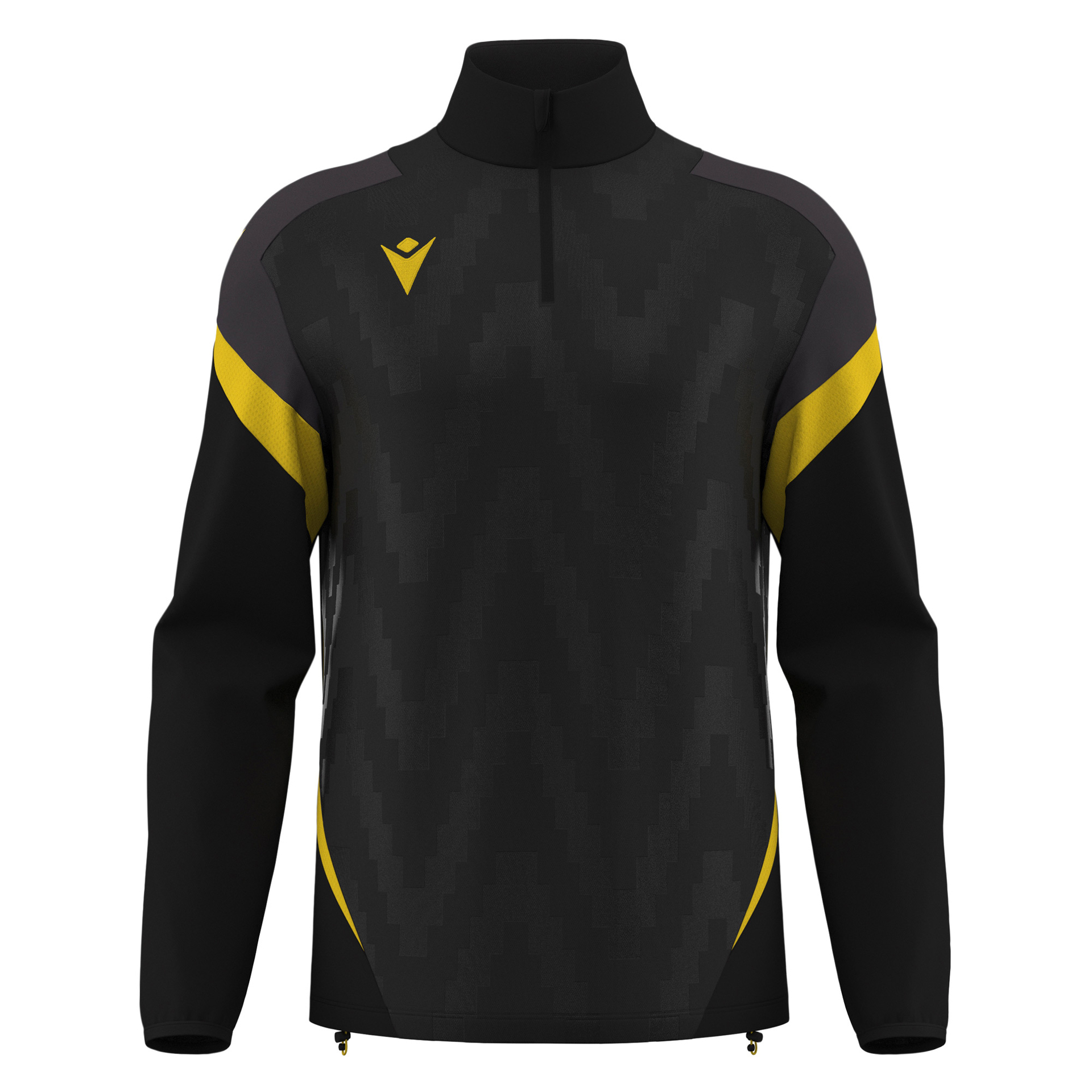 Macron Hollow 1/4 Zip Top - zwart/geel, foto 5 van 6