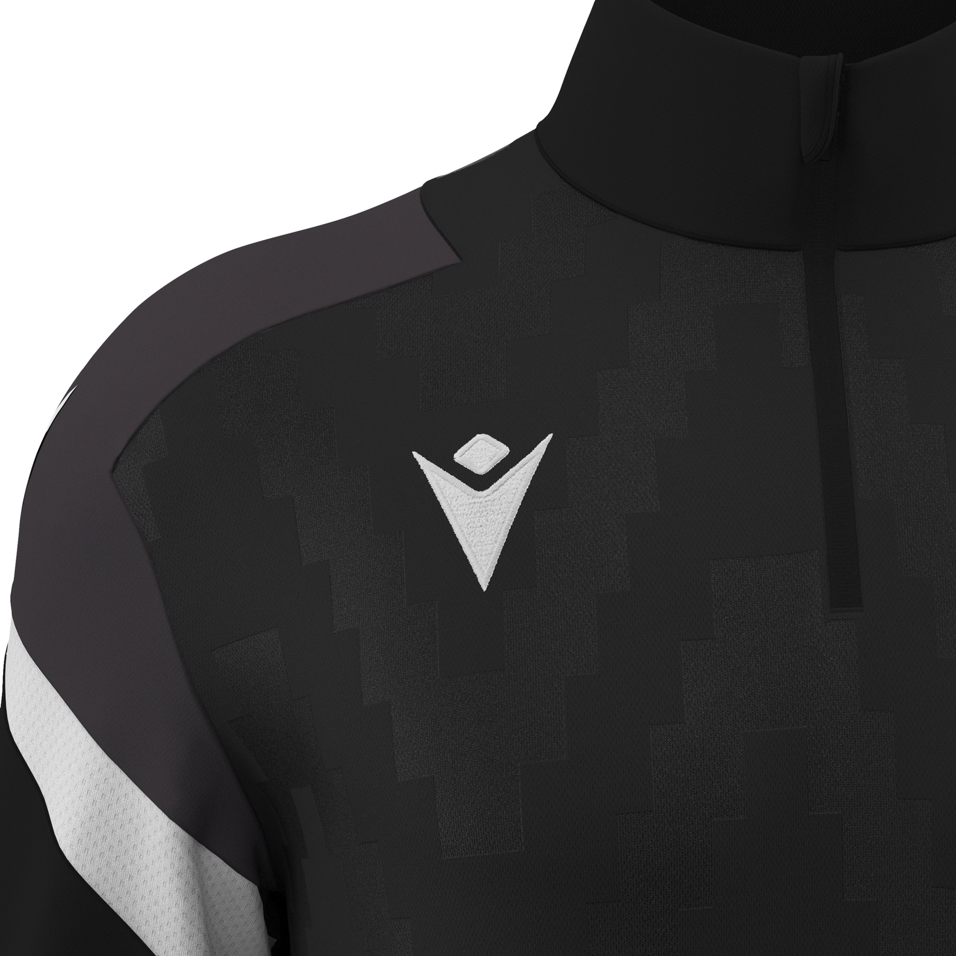 Macron Hollow 1/4 Zip Top - zwart/wit, foto 5 van 6