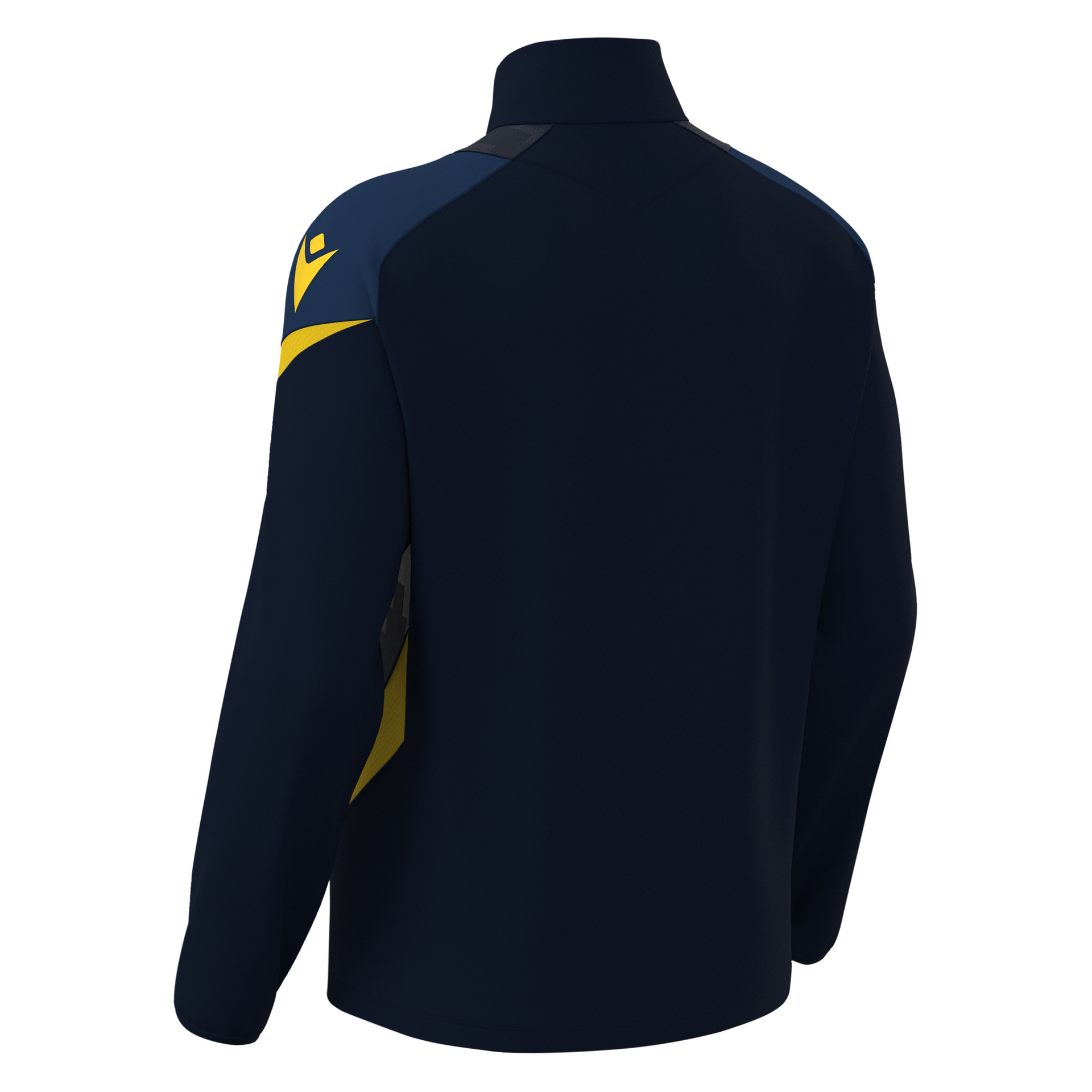 Macron Hollow 1/4 Zip Top - navy/geel, foto 2 van 6