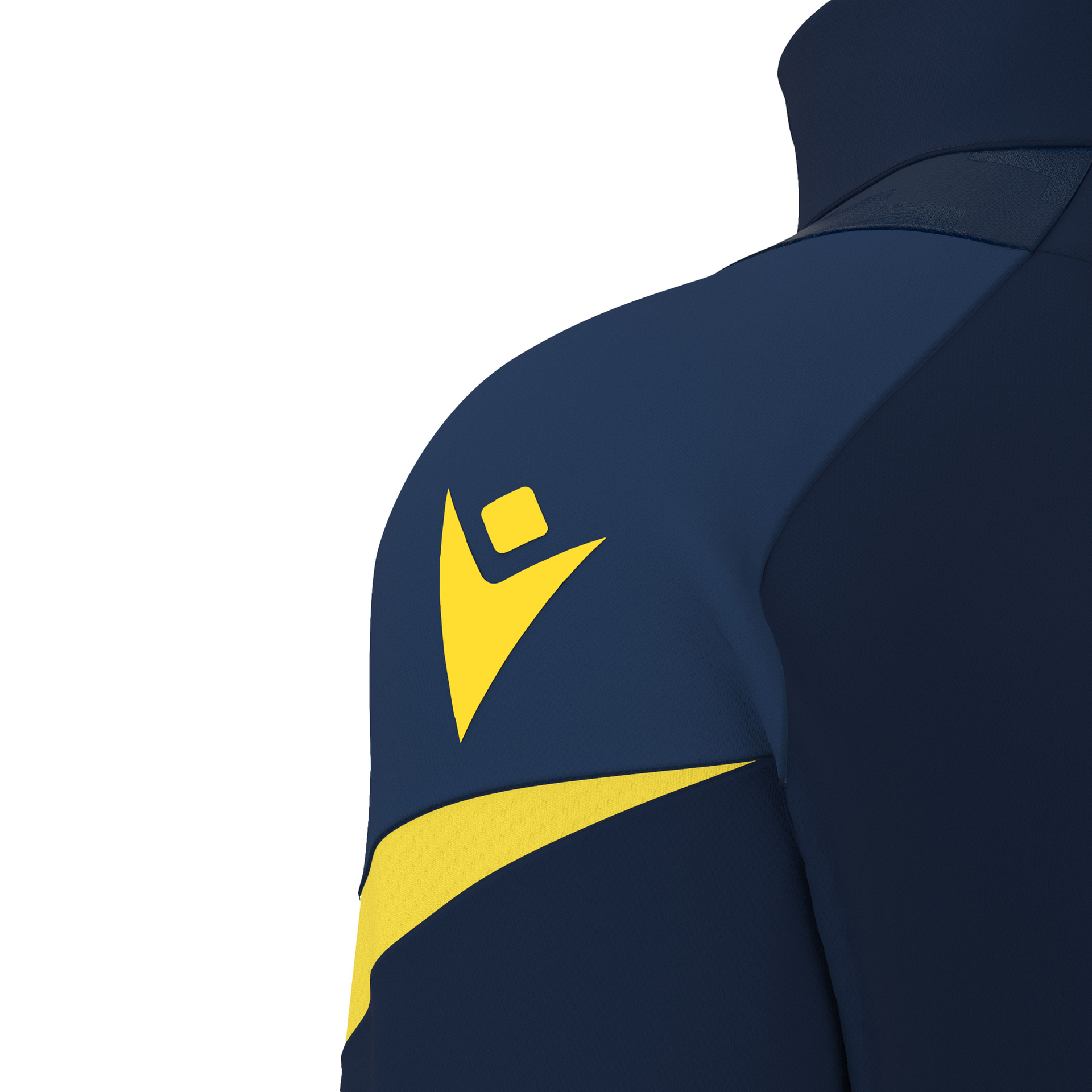 Macron Hollow 1/4 Zip Top - navy/geel, foto 3 van 6