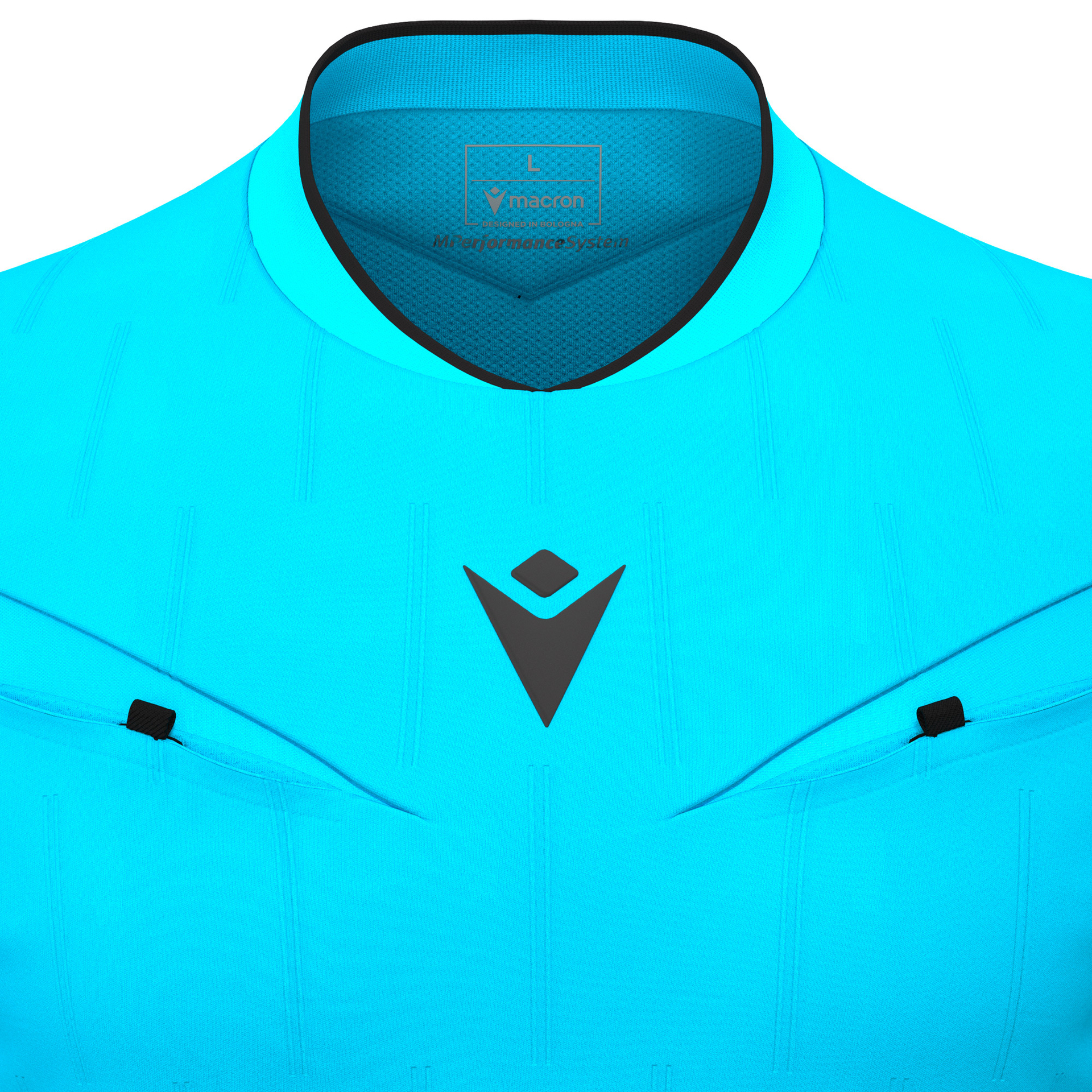 Macron Mendez scheidsrechtersshirt - neon blauw, foto 4 van 6